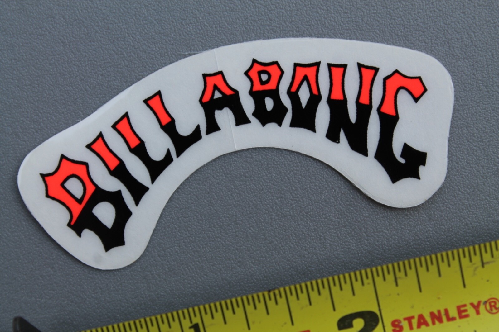 Billabong Surfboards Clear Neon Orange Black OG 80’s B8 Vintage Surfing STICKER
