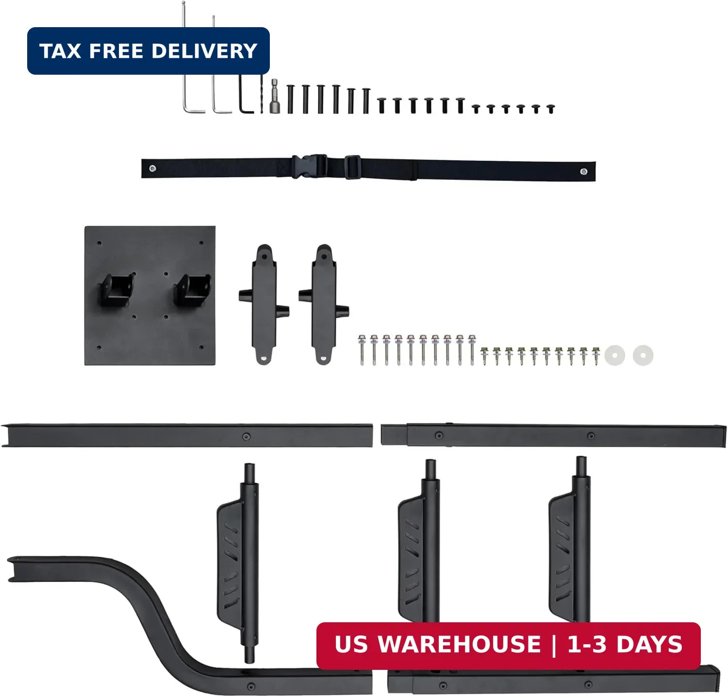 Foldable Pickup Truck Tailgate Ladder, 42″ Heavy Duty Universal Folding Tailgate