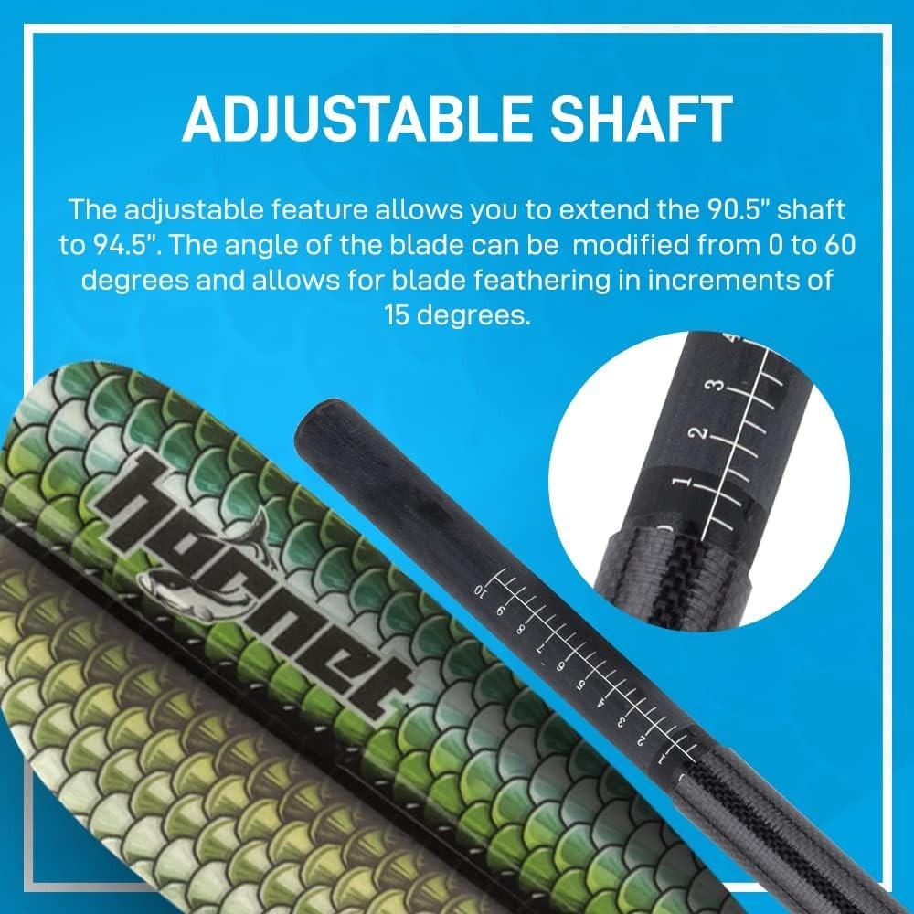 Fiberglass Kayak Paddle for Adults- Ideal for Touring, Fishing and Boating- 90.5