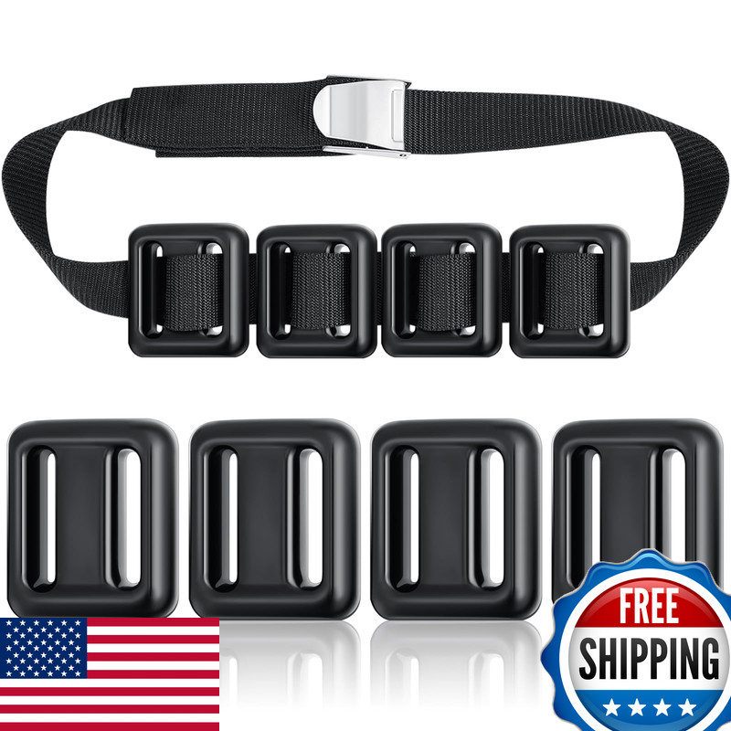 Tellegloww 4 Pcs 3.3 Lb Dive Weights Belt For Scuba Diving Coated Dive Weights