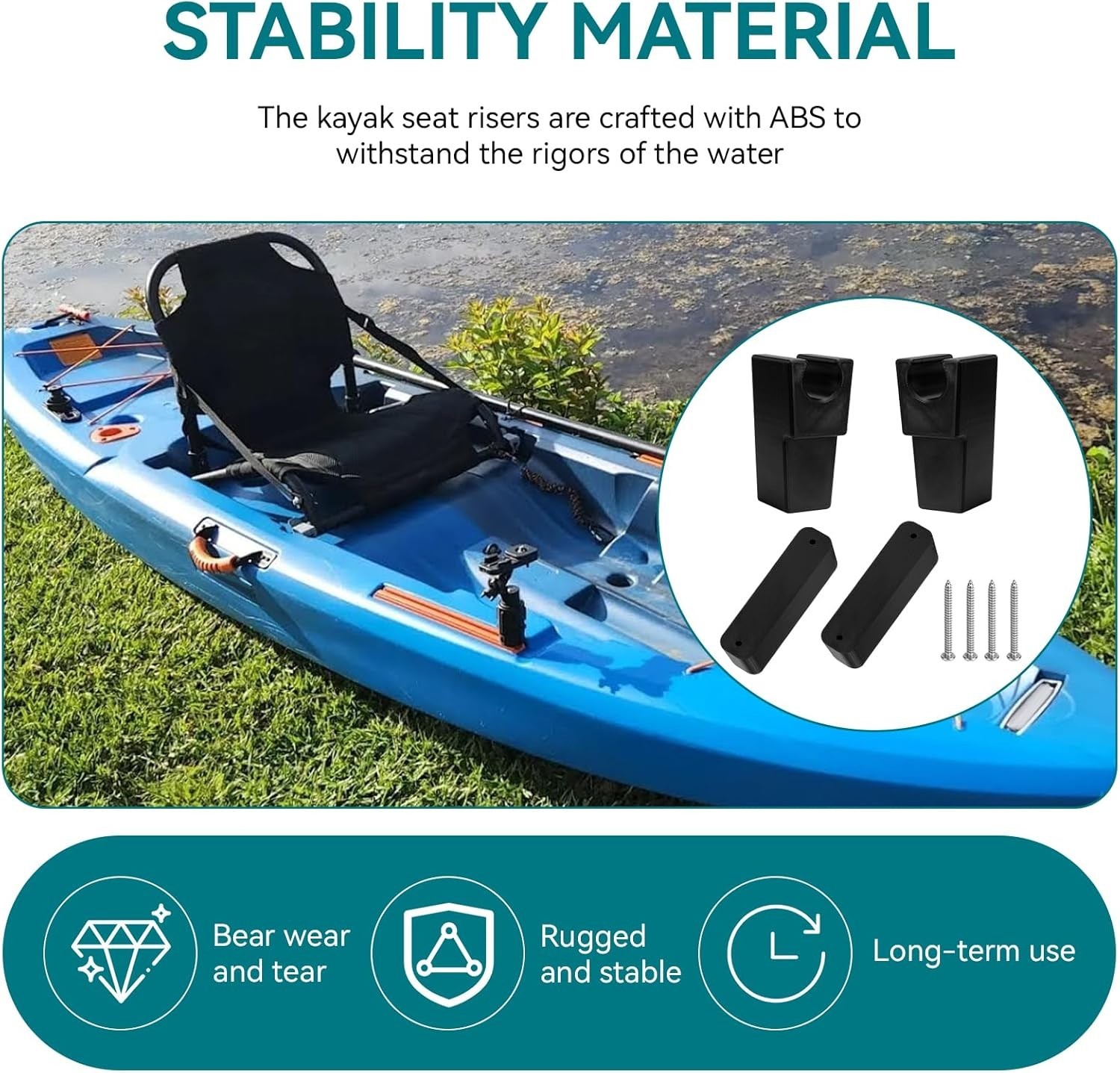 Heavy Duty Seat Riser for Lifetime Tamarack Pro Kayak & Other Lifetime Kayaks!