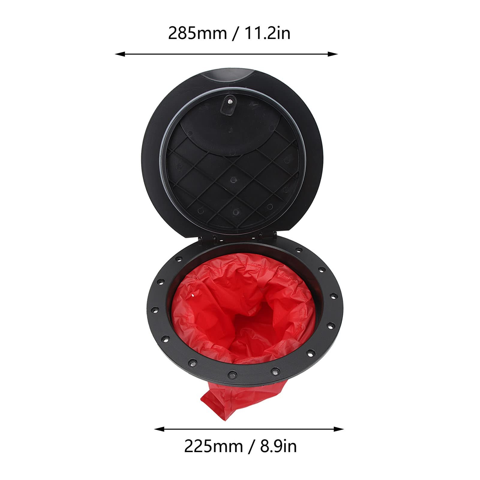 Black 11.2 Inch Deck Plate Kit Hatch Storage Bag Kayak Boat Fishing
