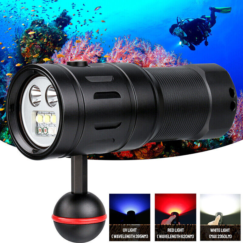 Trustfire 2350Lumen LED Diving Light Underwater 100M Scuba Flashlight For Video