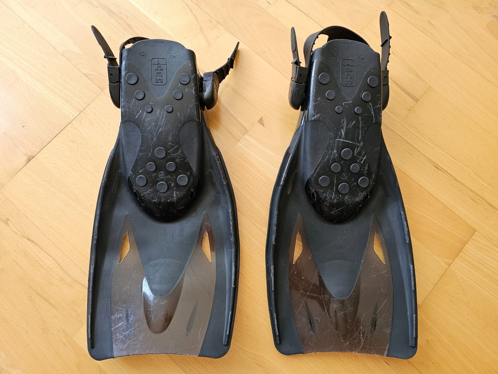 TUSA Sport Powerview Mask, Dry Snorkel & Fins Travel Set Large UP-2521B-BKR-L