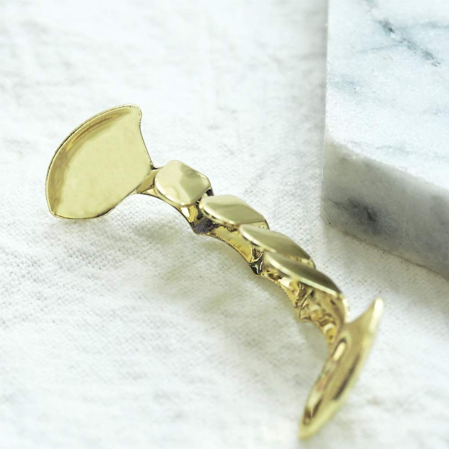 24K Gold Plated Grillz Bottom Vampire Fangs Grill Hip Hop Teeth Caps + Extra …