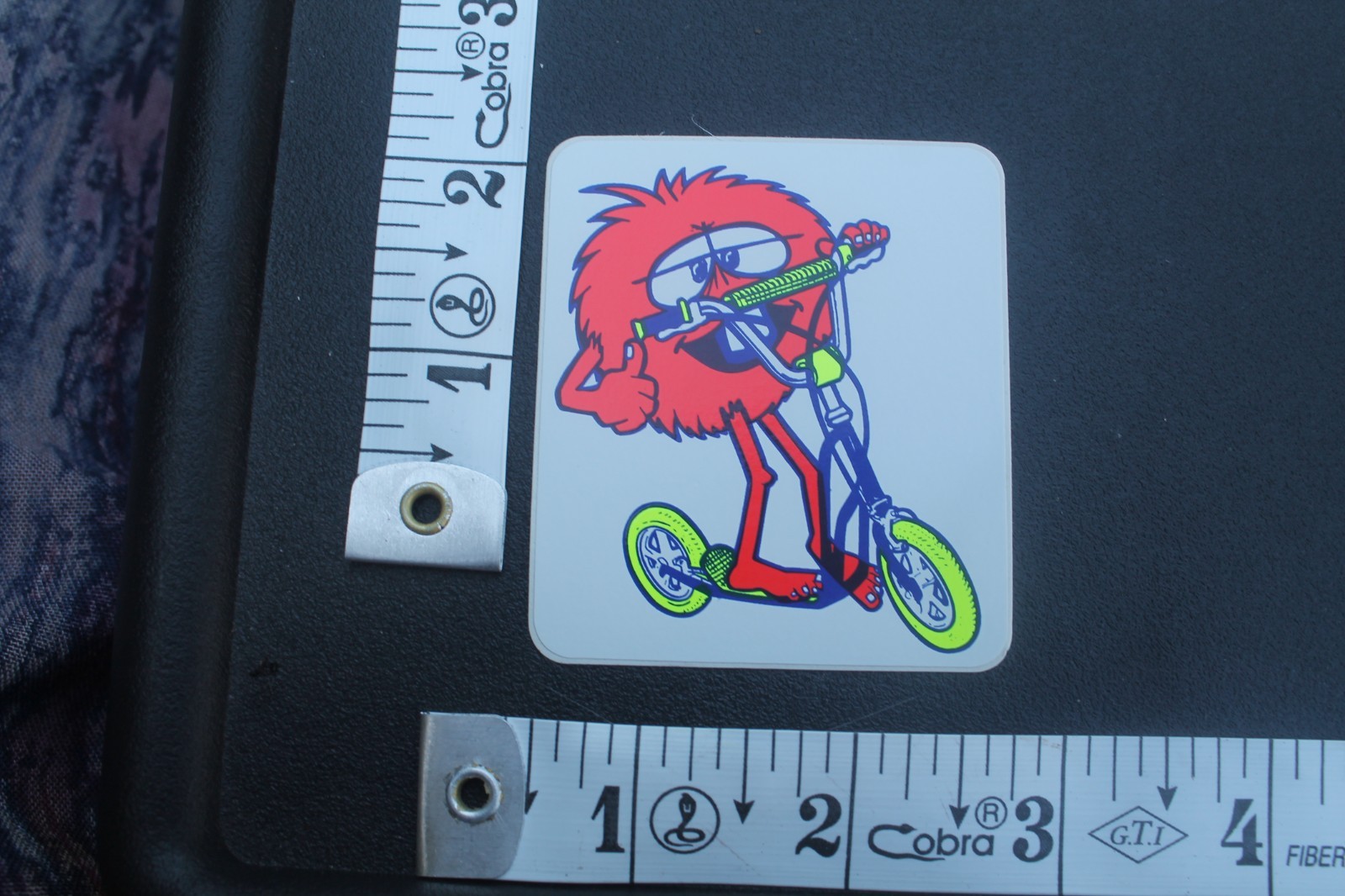 Scooter Bubble Gun Surf Wax Monster Neon Orange 80’s V8B Vintage Surfing STICKER