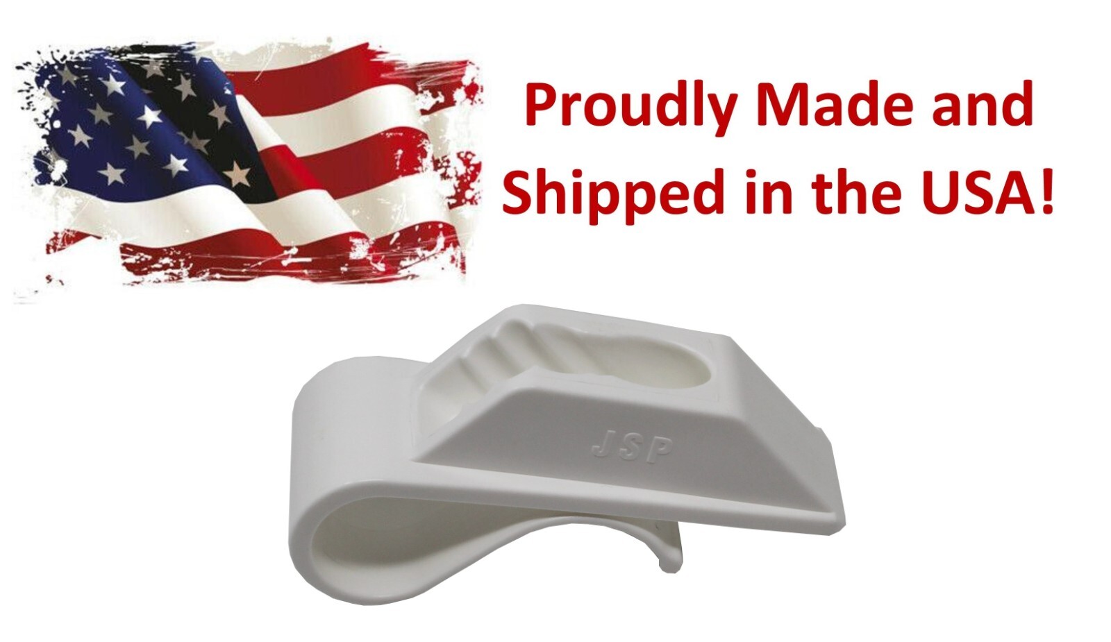 White Plastic Fender Hanger Adjuster Clip for 1″ Round Boat Rails Bumpers