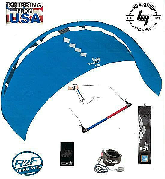 Stunt Kite HQ4 Fluxx 2.2 Trainer Kite-boarding Power + Bar + Lines + Kite Killer