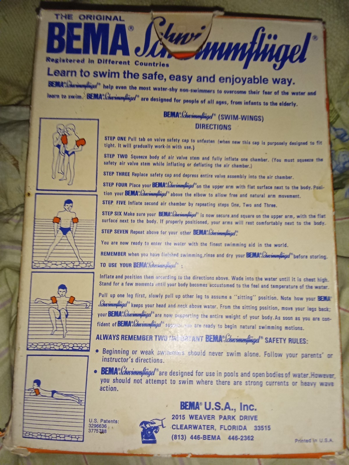 vintage bema original schwimmfliigel floaties