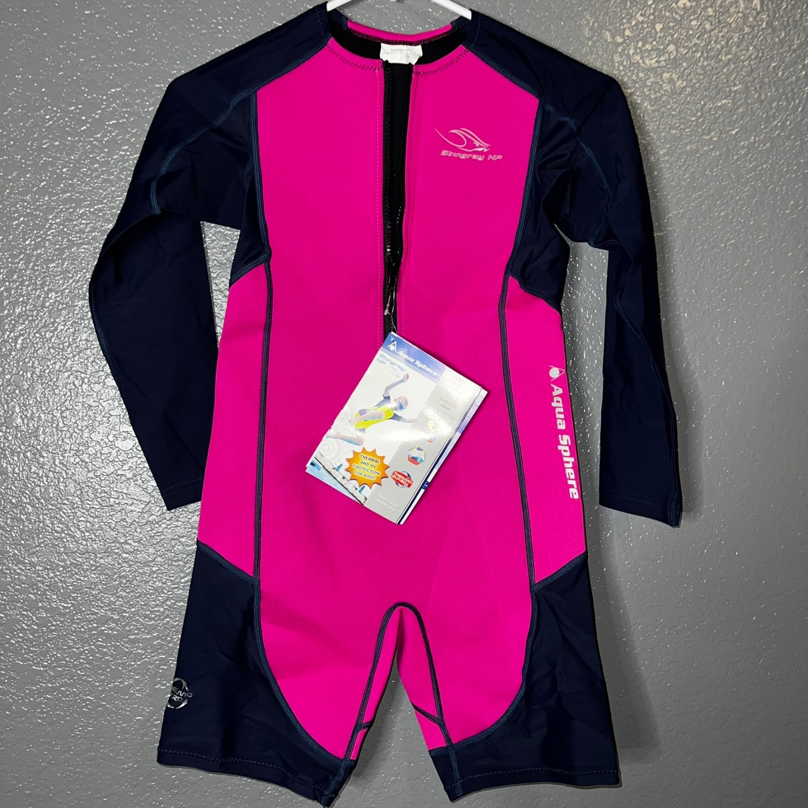NEW! Aqua Sphere Youth Sz 6 Stingray Core Warmer Short Sleeve 2MM Wetsuit