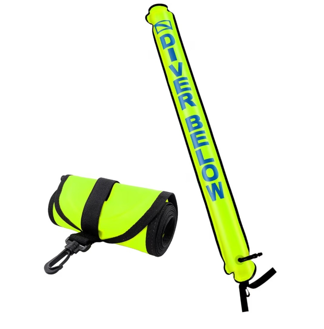 Surface Marker Buoy, 4ft Scuba Diving Surface Marker Signal Tube with Reflect…