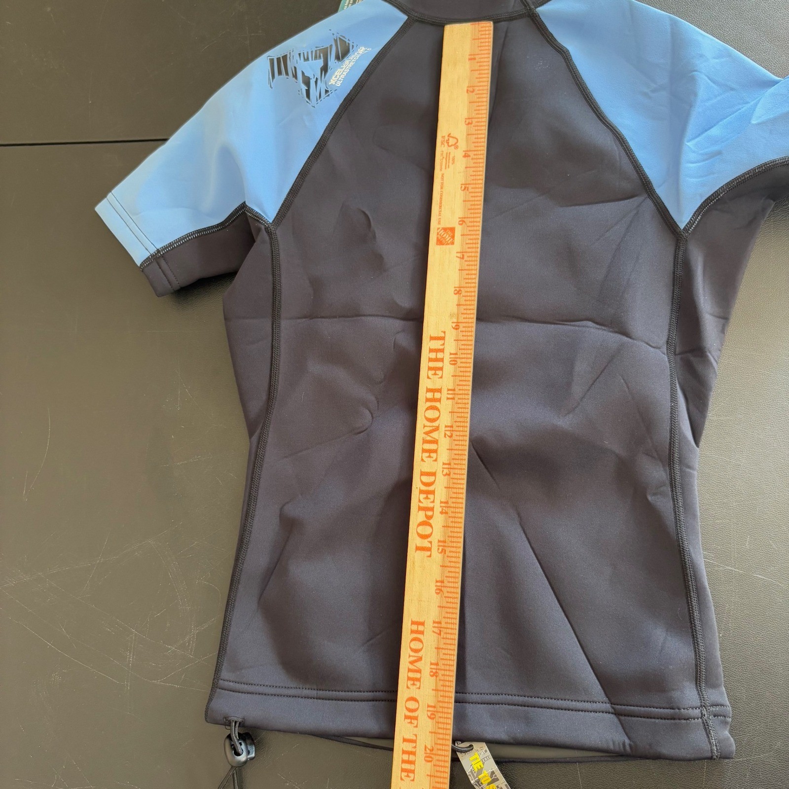 XCEL Neoprene Wetsuit Top Shirt Xcelerator Ultraflex 1.0/0.5 Womens 4 Black Blue