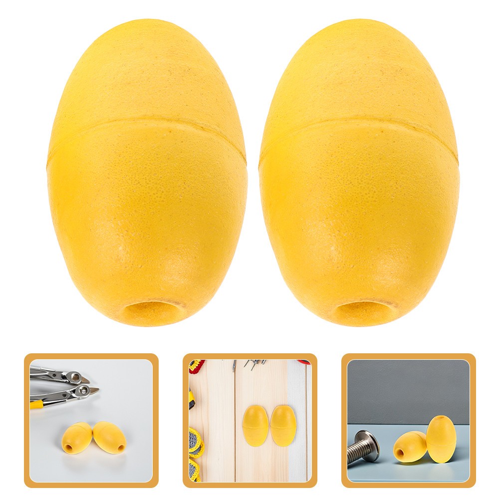 5Pcs Floating PVC Buoy Set Yellow for Boat Mooring Rope and Kayak Stabilizer Use