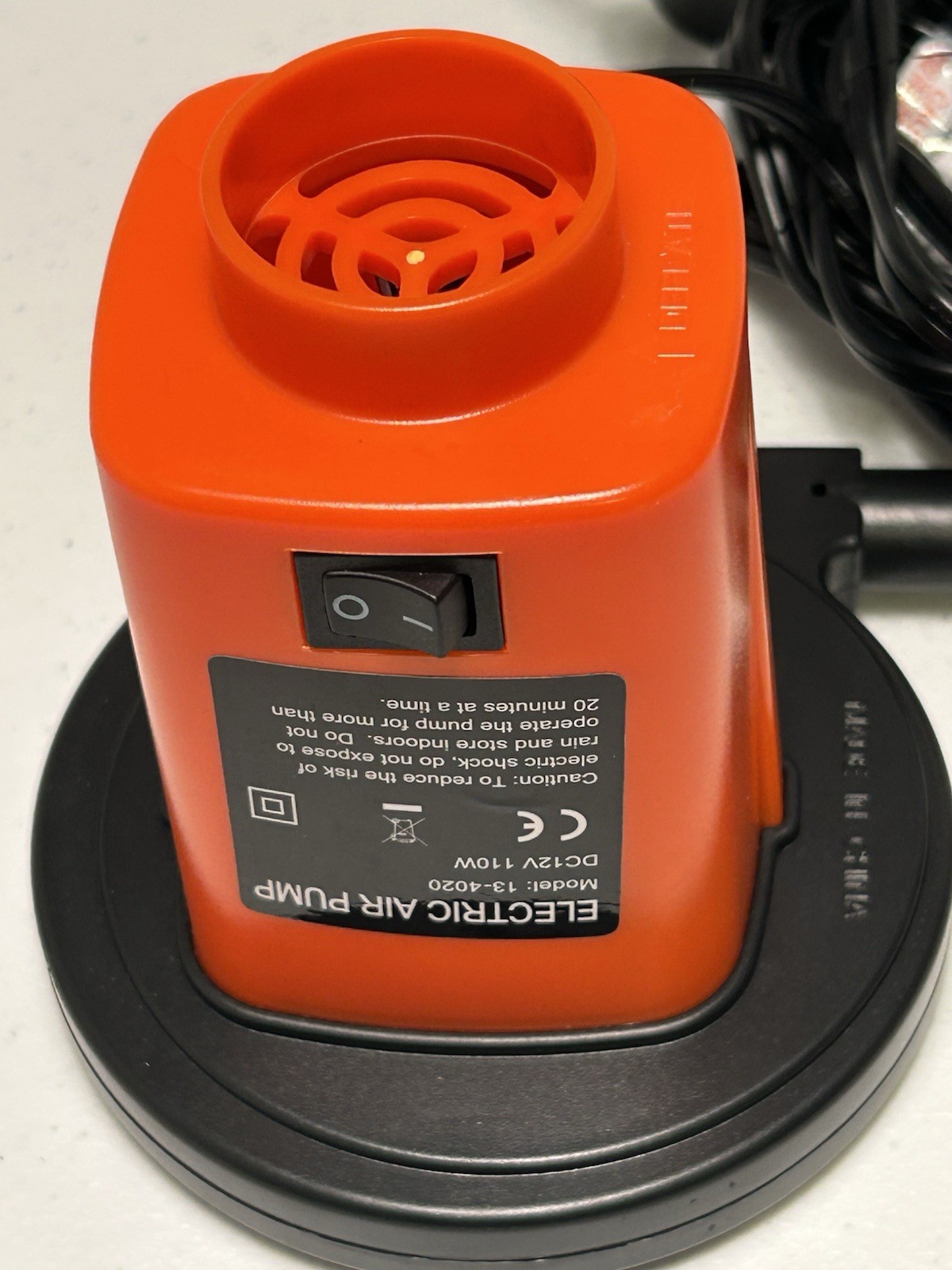 Wow 12V DC Air Pump 1.0 PSI Air Inflator For Inflatables and Towables 10 Ft Cord