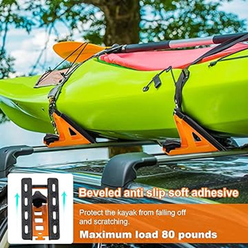 4Pcs Canoe Boat Saddle Kayak Roof Rack Car SUV Truck Top Mount Carrier Crossbar