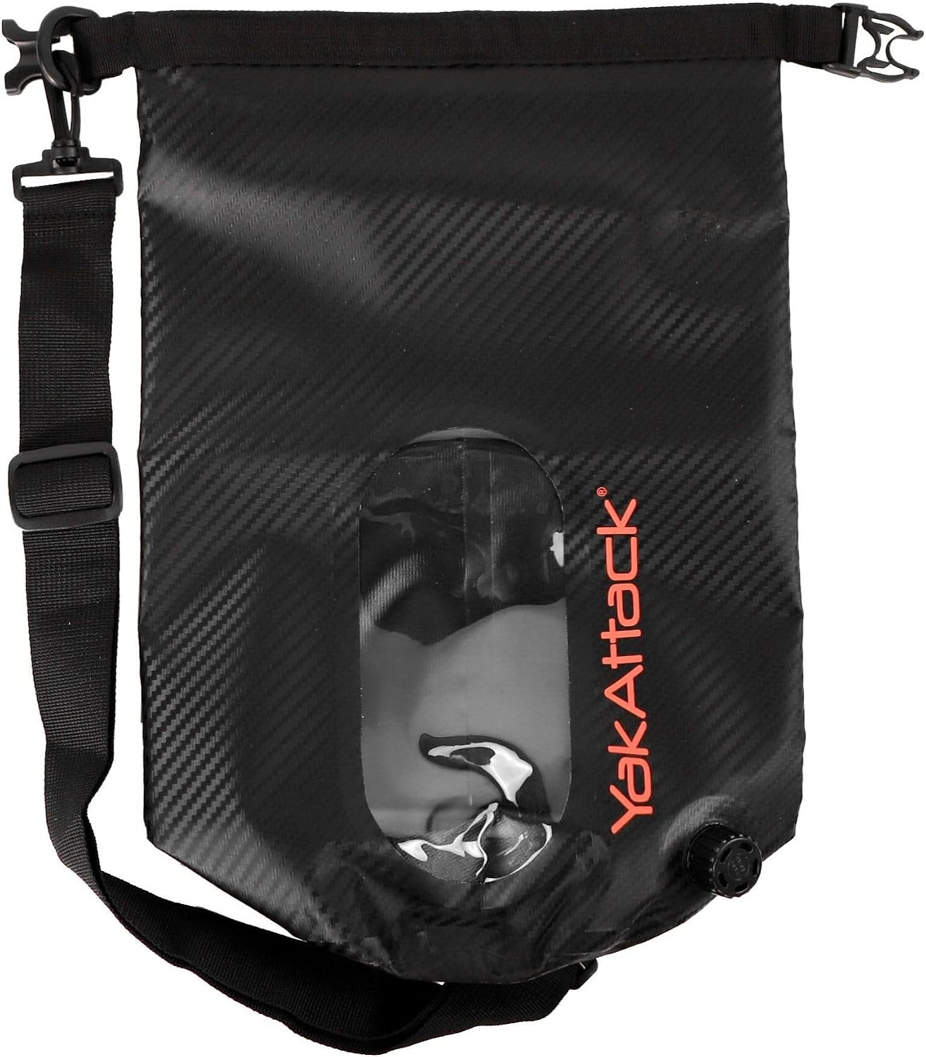 Yakattack 5L Roll-Top Drybag with Air Valve – Black Carbon | Waterproof Marine D