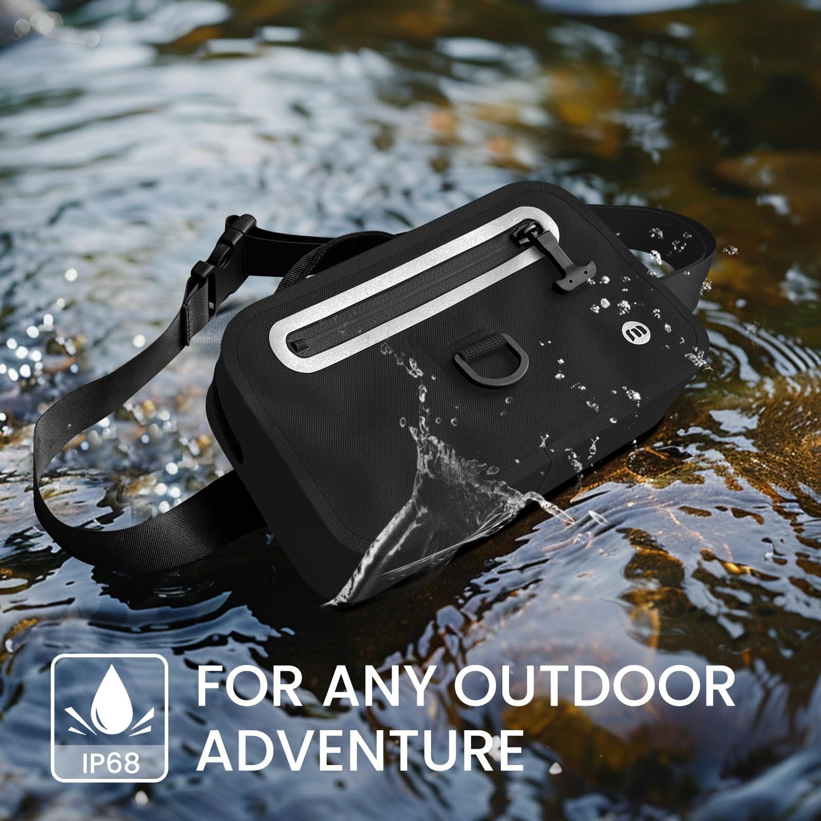 Floating Waterproof Fanny Pack with Extra-Long Adjustable Belt – Secure Water…