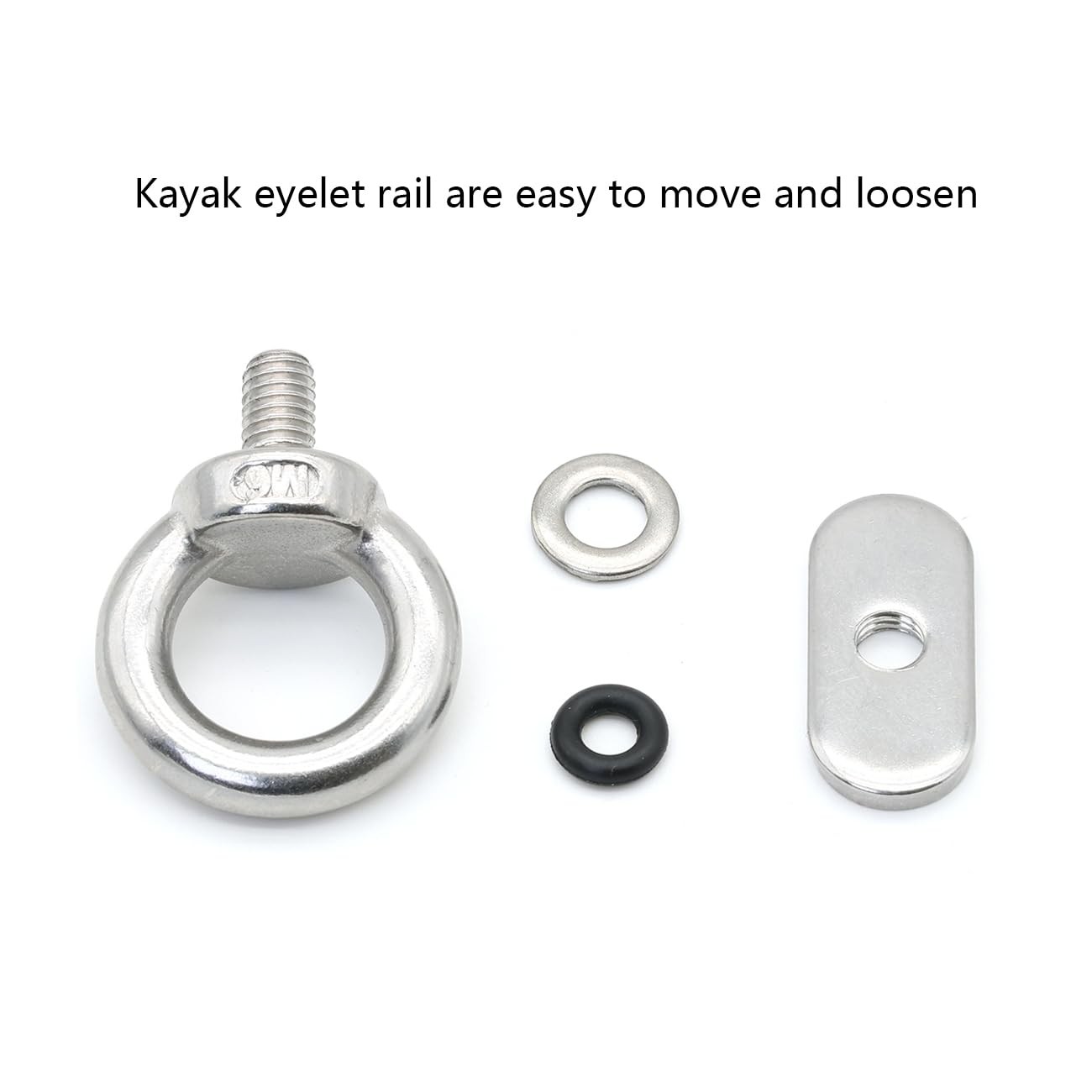 LEQMG Kayak Track Mount Tie Down Eyelet Rail 316 Stainless Steel