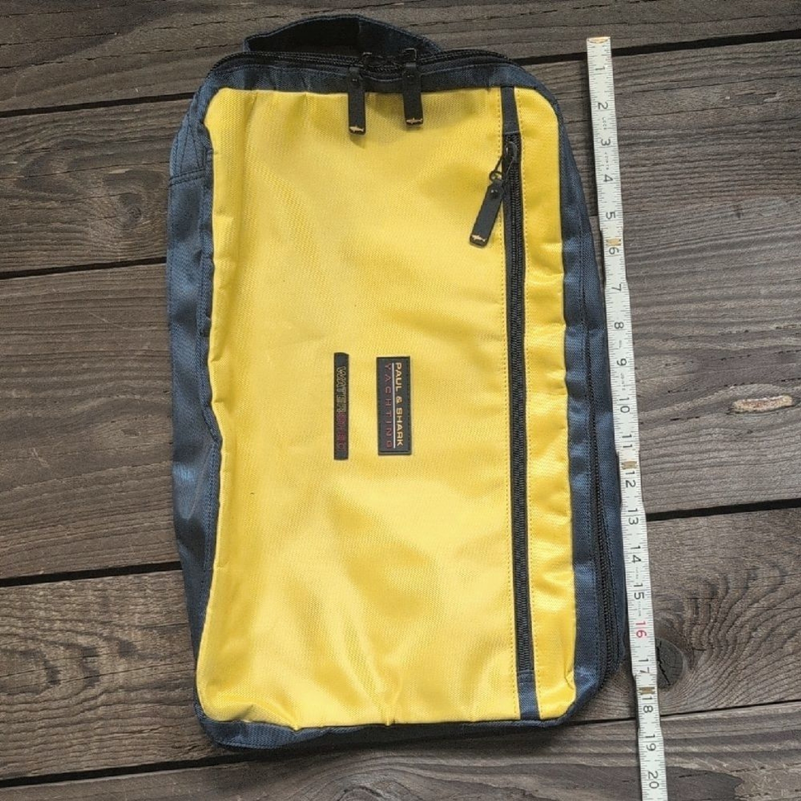 Paul & Shark Yellow and Blue Laptop Bag made of Water-Repellent Fabric