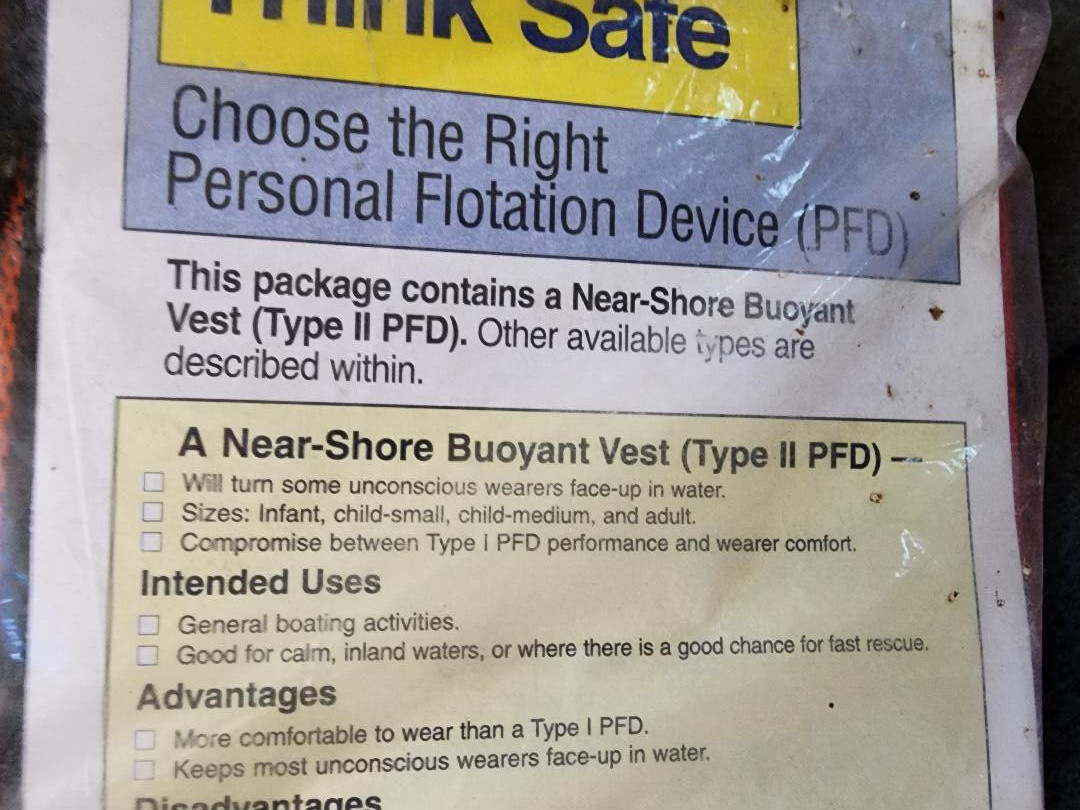 KENT BUOYANT LIFE VEST TYPE II PFD ADULTS OVER 90 LBS