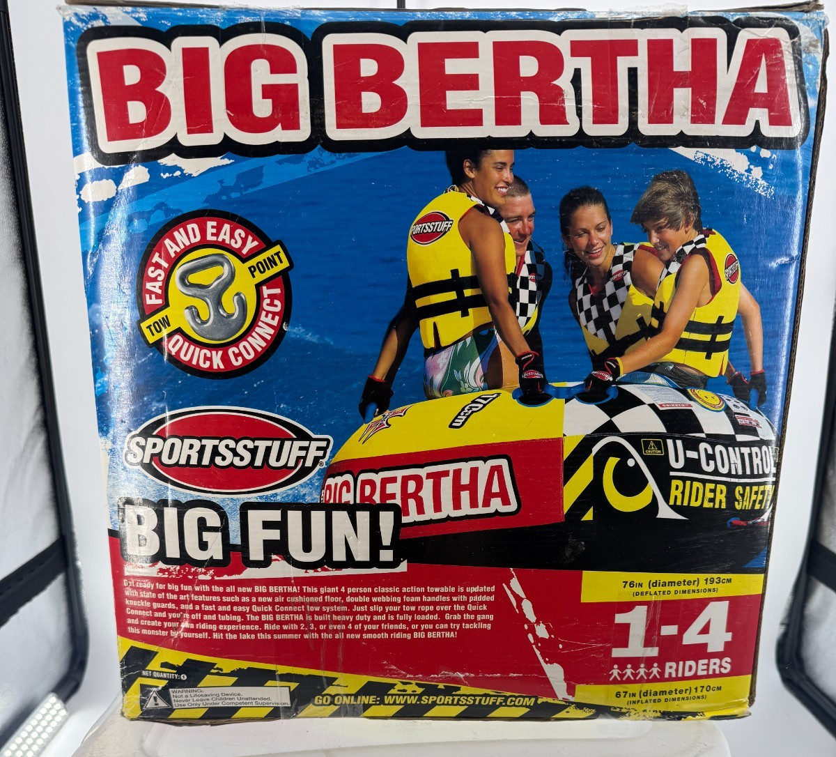 Sportstuff Big Bertha 4 Person Towable Tube Model 53-1329 NIB Water Sports