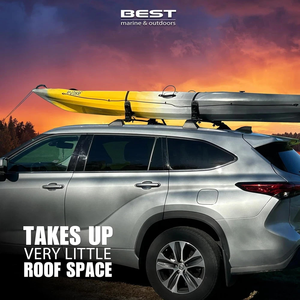 Universal Kayak Roof Rack Saddles for Cars, Trucks & SUVs – Easy Mounting!