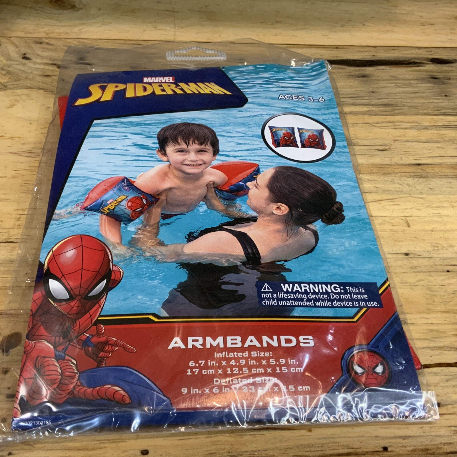 Marvel Spider-man Inflatable Arm Bands Water Pool Floaties Kids Age 3-6 NEW