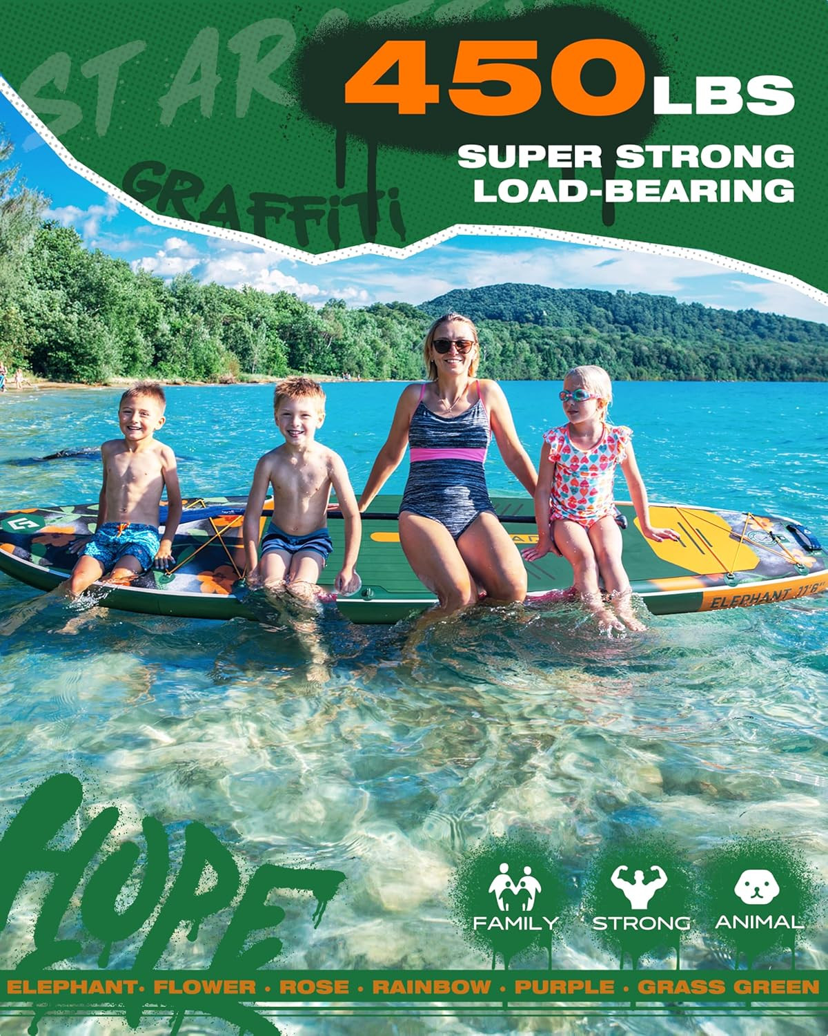 Inflatable Stand up Paddleboard W/Complete Accessories Extra Wide High Load Desi