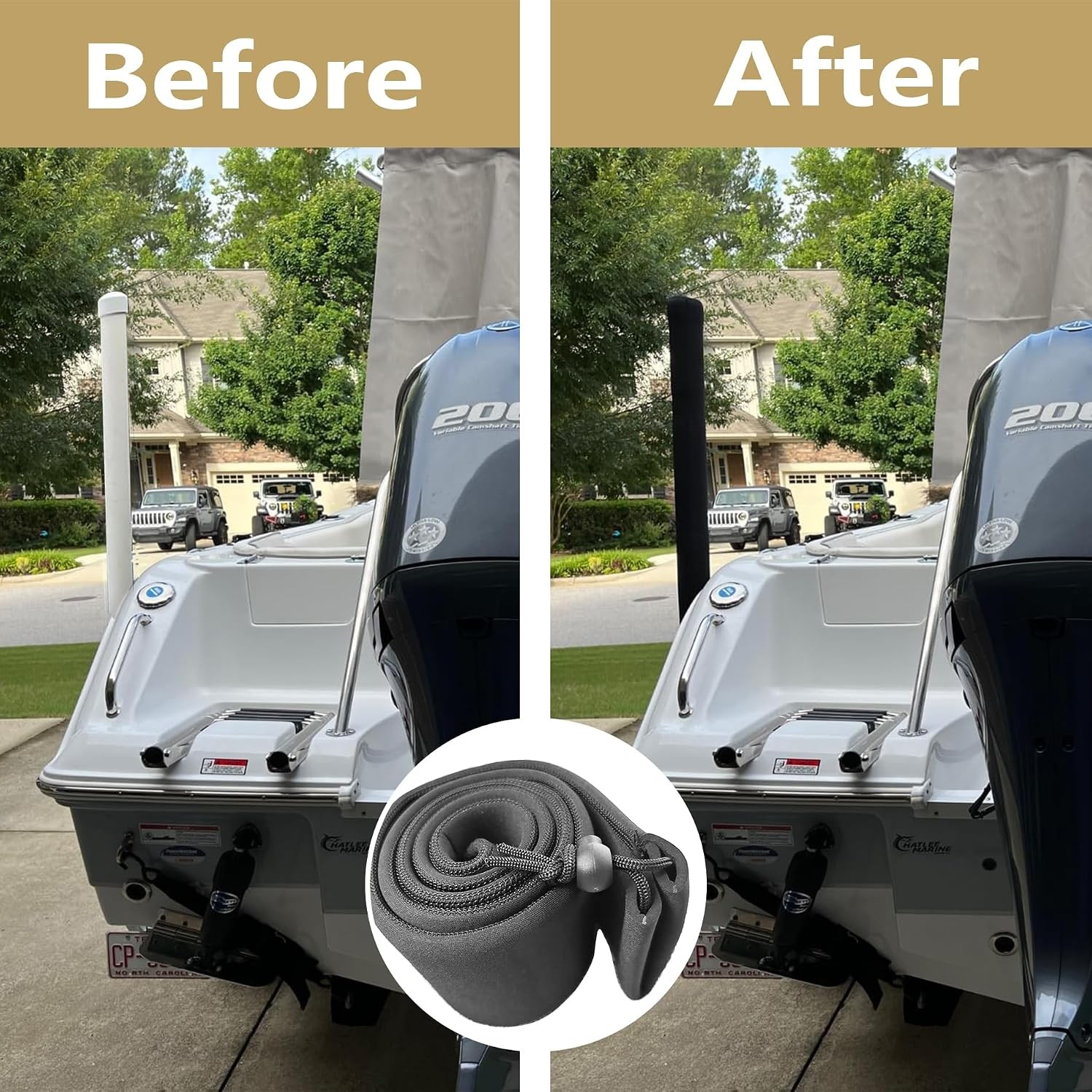 48 Inch Boat Trailer Guide Pole Cover- Neoprene Boat Trailer Guide Protective Co