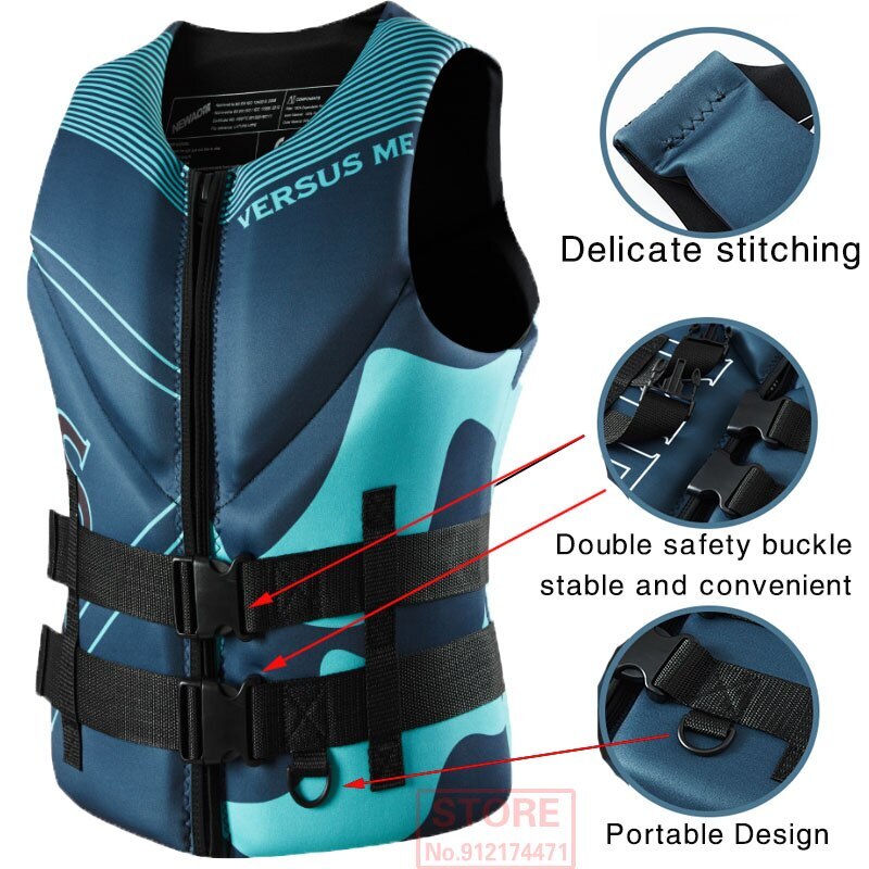 Life Jacket SuperBuoyancy Neoprene Life Jacket Surf Raft Kayak Fishing