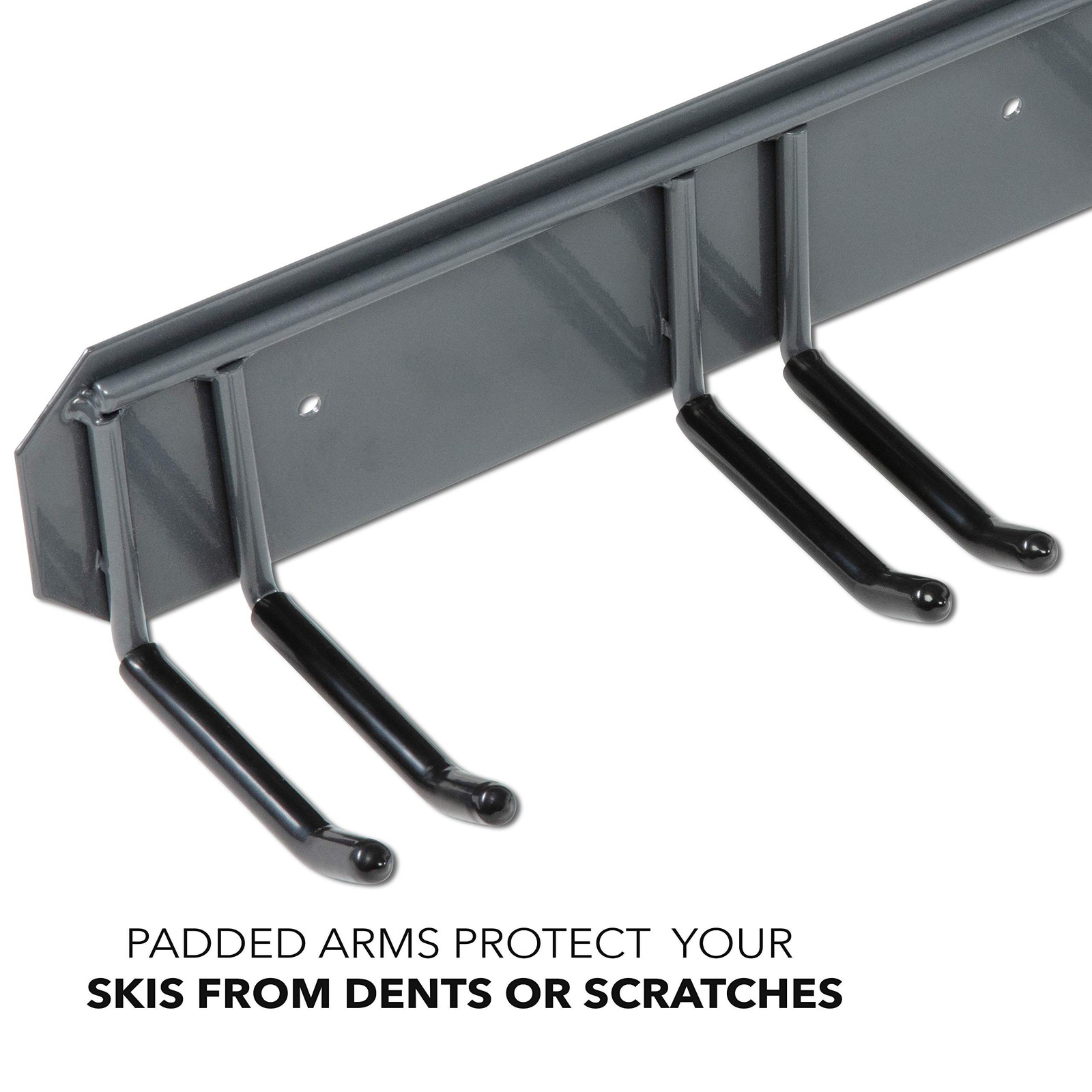 RaxGo Ski Storage Rack, Wall Mounted, Holds 4 Pairs of Skis & Skiing Poles or…