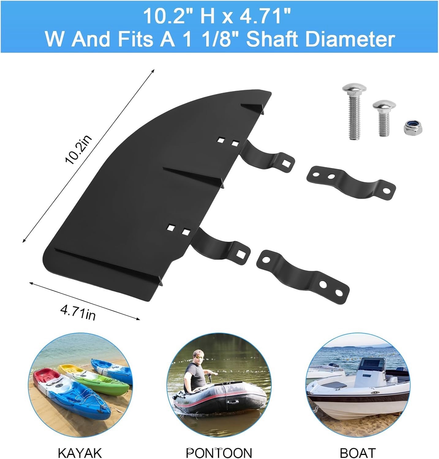 Trolling Motor Rudder, Boat Rudder Kit, Trolling Motor Accessories, Boat Rudd…