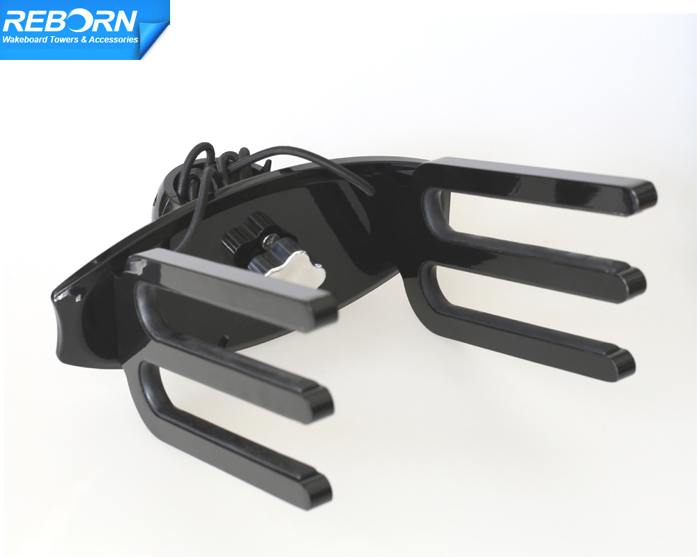 Sale Ends July 31 Reborn Elevate Wakeboard Tower + 1 Wakeboard Rack Black 5Yr Wy