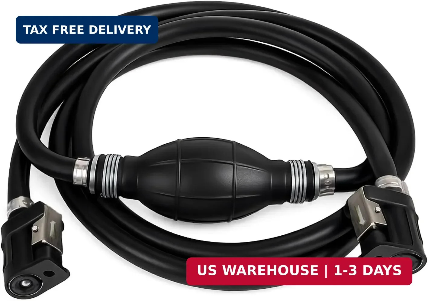 5/16″ 8mm Fuel Line Assembly, 6.8FT Marine Outboard Boat Motor RVs Fuel Gas Line