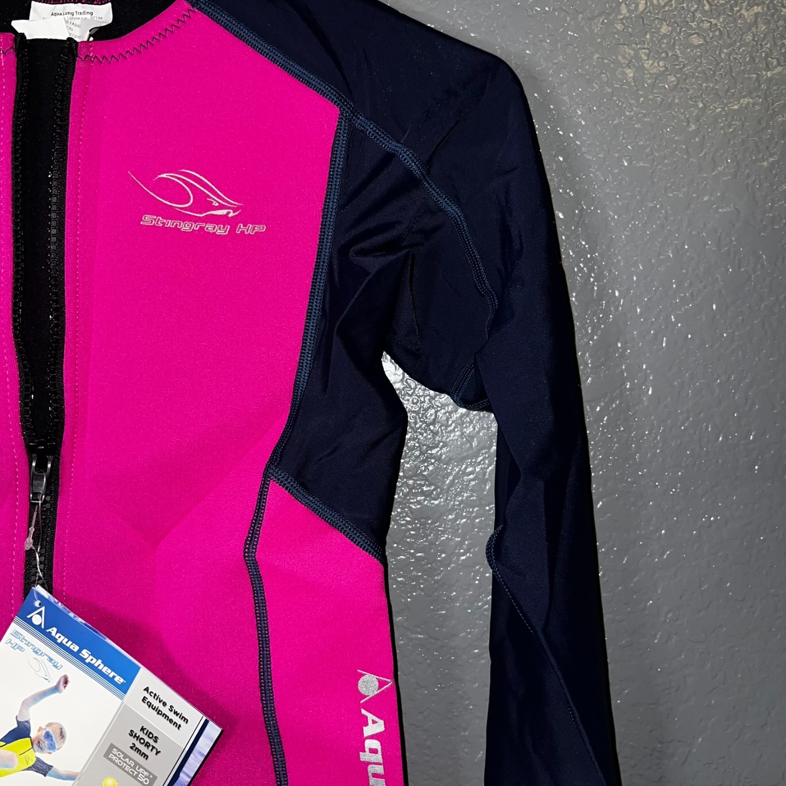 NEW! Aqua Sphere Youth Sz 6 Stingray Core Warmer Short Sleeve 2MM Wetsuit