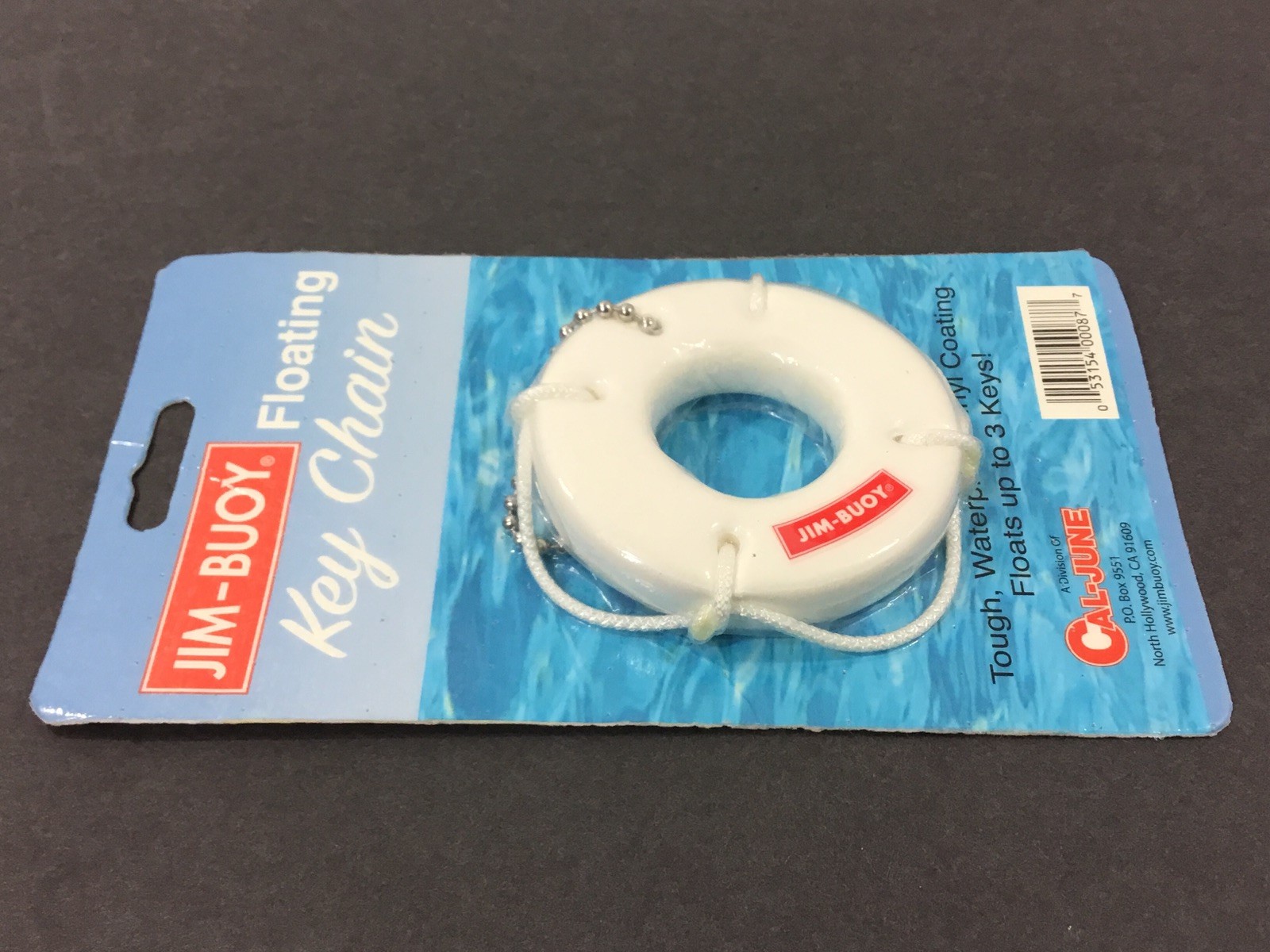 Jim Buoy Floating Life Ring Key Chain Up To 3 Keys – White