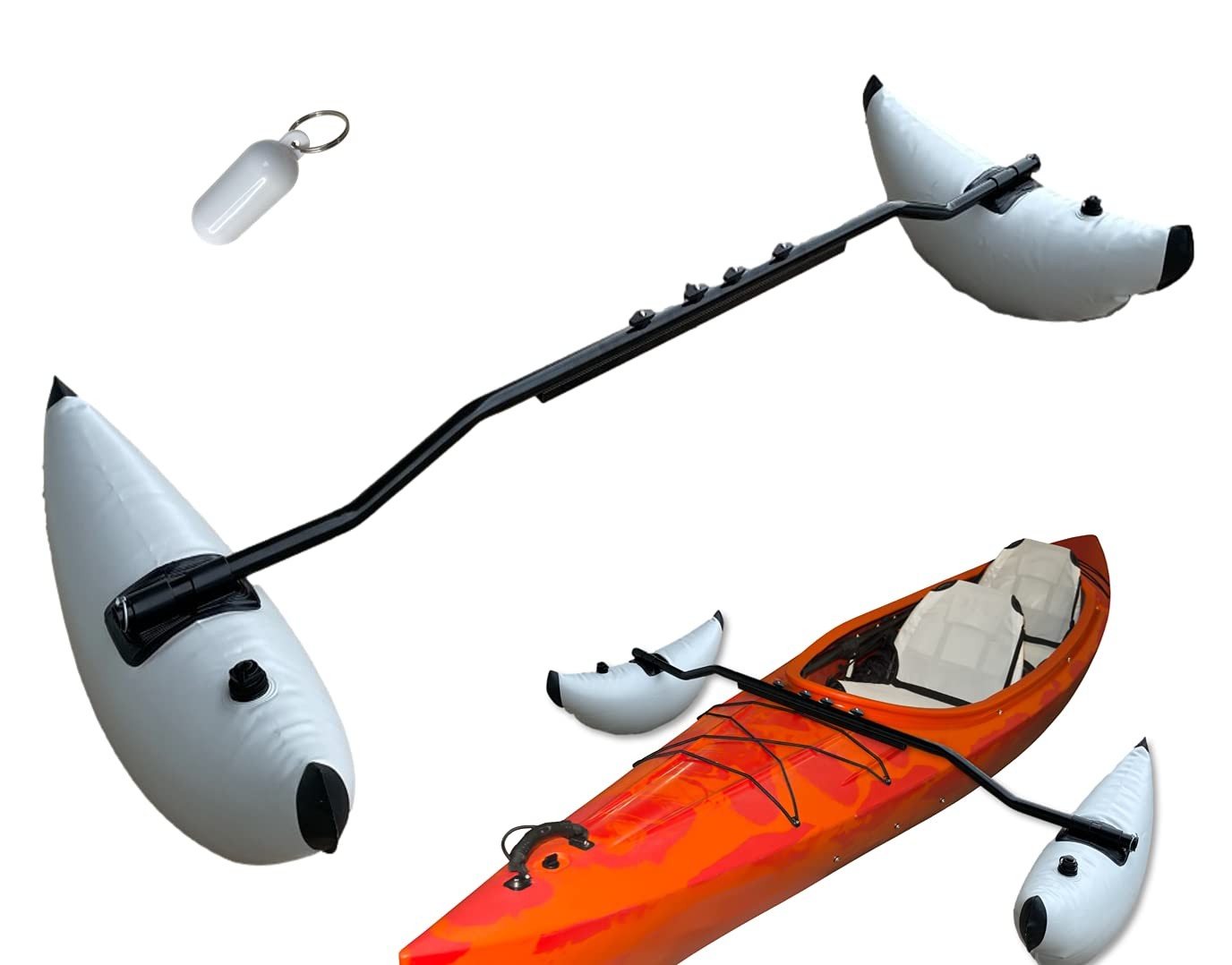 Boat Kayak Canoe Outrigger Stabilizer System PVC Inflatable Float Buoy Buoyan…