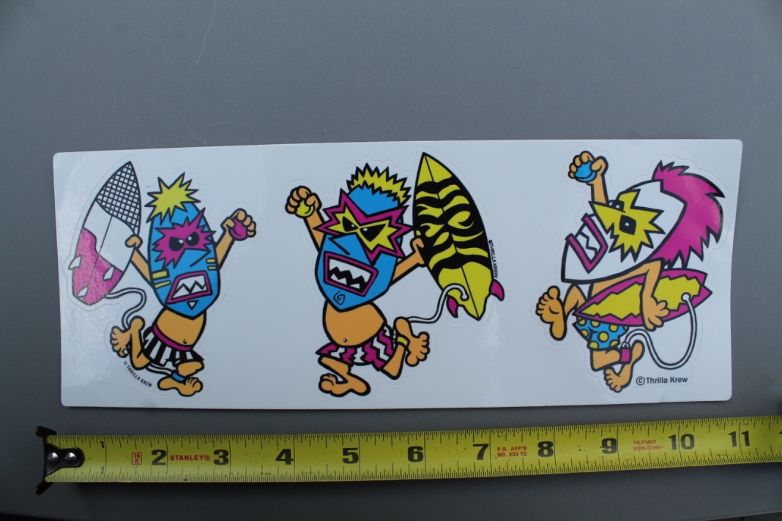 T&C Thrilla Krew Town & Country Tiki Natives Hawaii Surfing STICKER – Sheet of 3