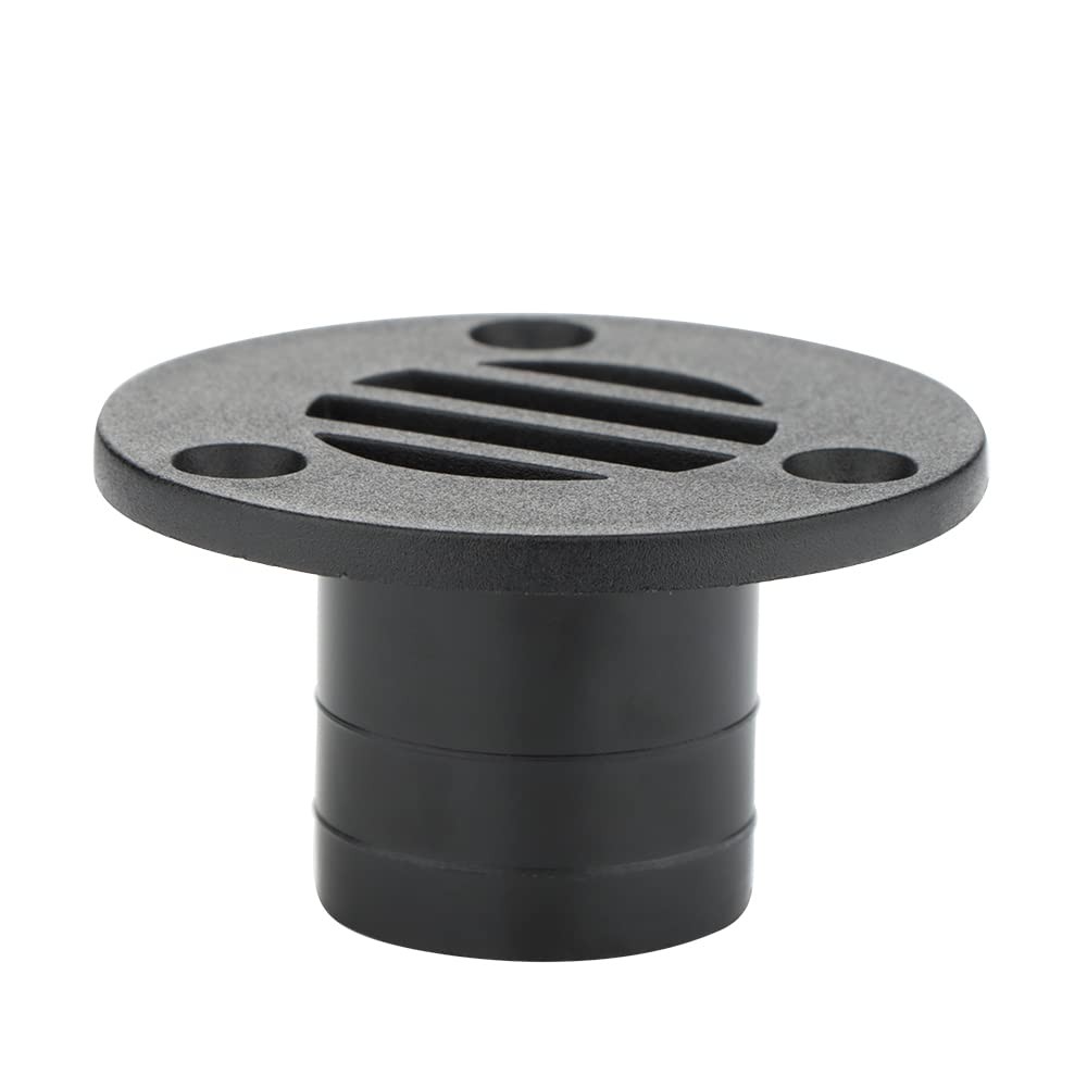 VTurboWay 2 Pcs Nylon 53 x 30mm Boat Floor Deck Drain Fit for Small, Black