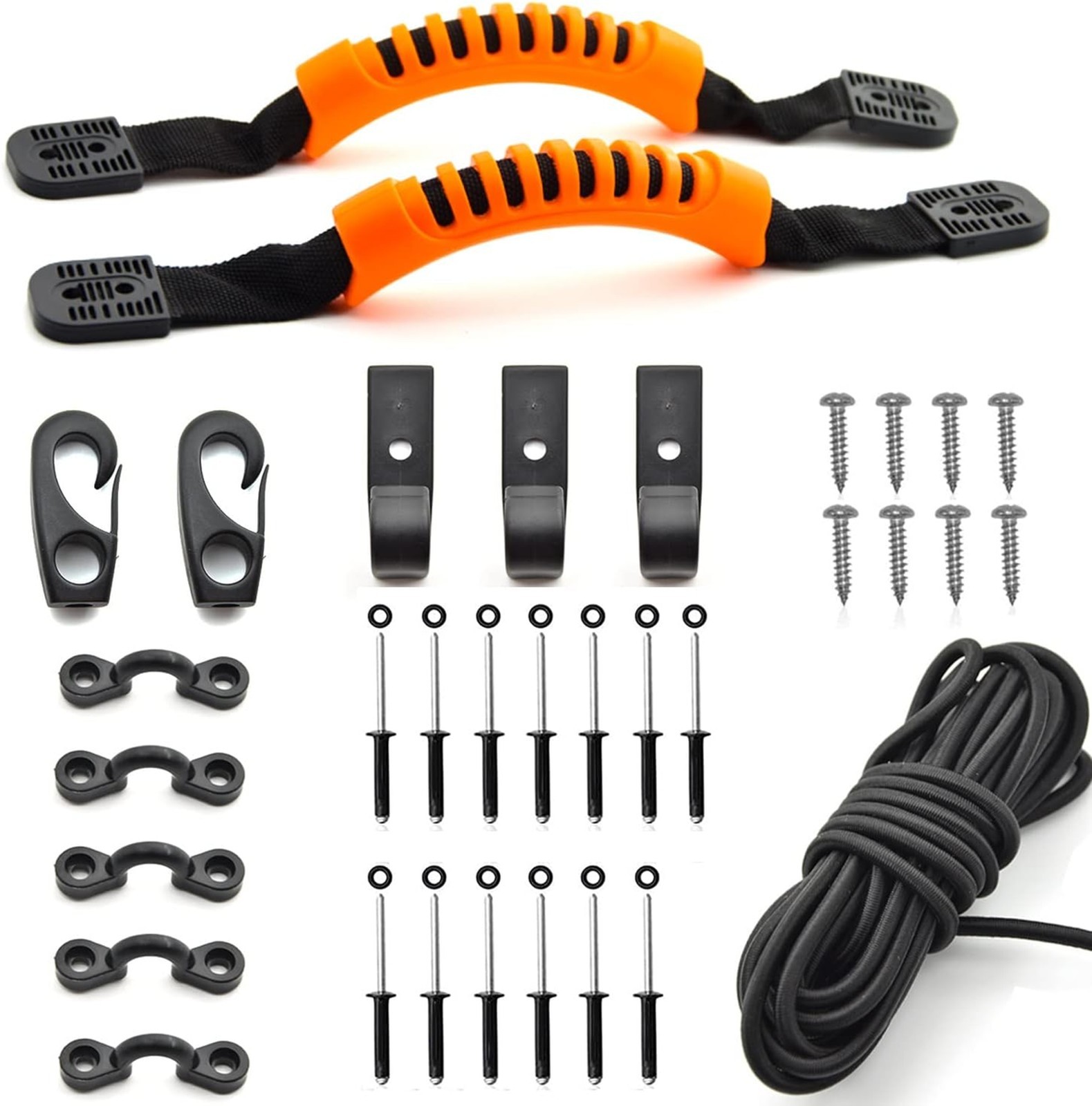Kayak Carry Handle Kit Rubber Nylon Replacement Parts 15 Feet 6mm Bungee Cord