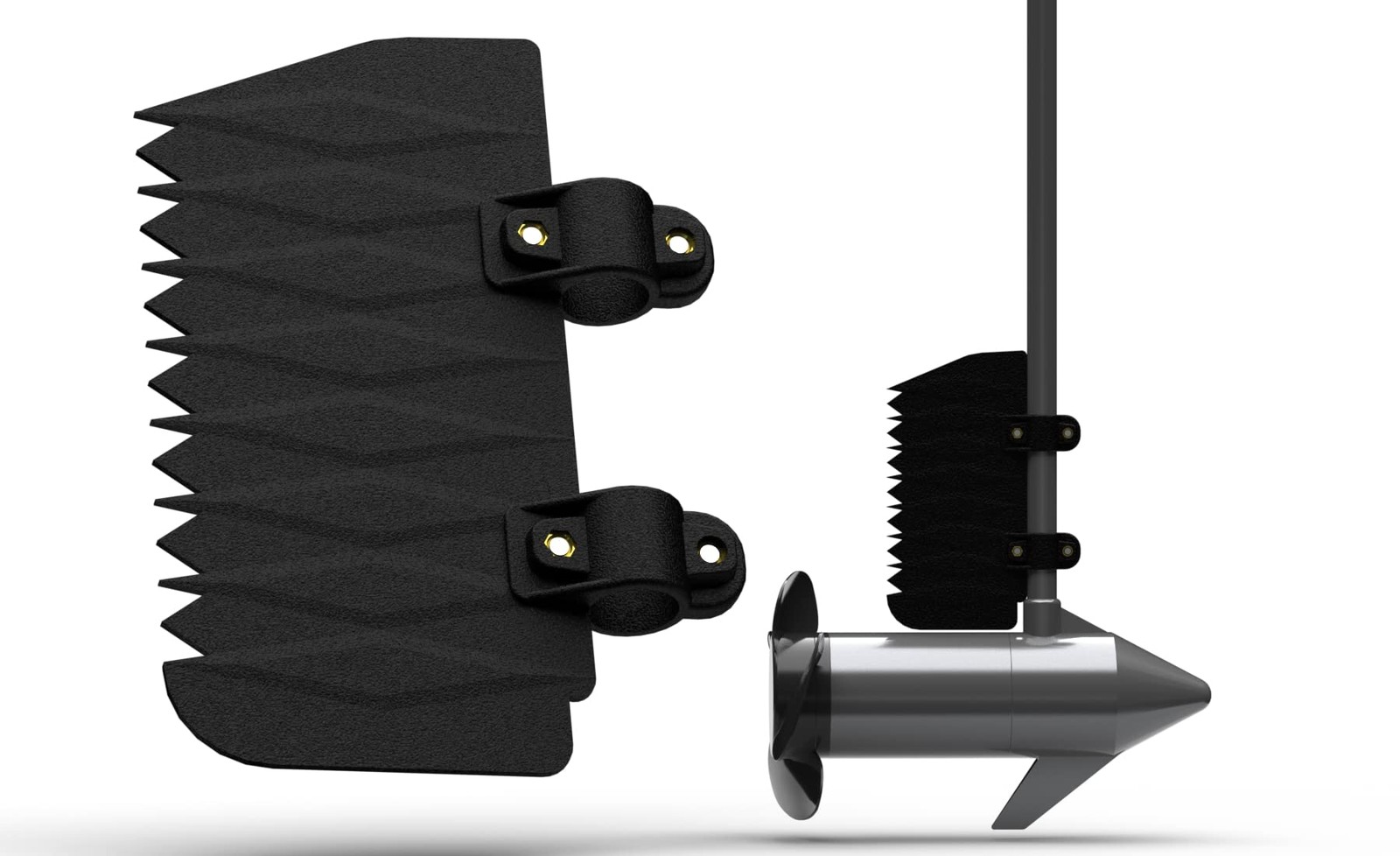 NyVoozy Rudder Clamp for 24 to 55″ Trolling Motors, Kayak Rudder Kit for Kaya…