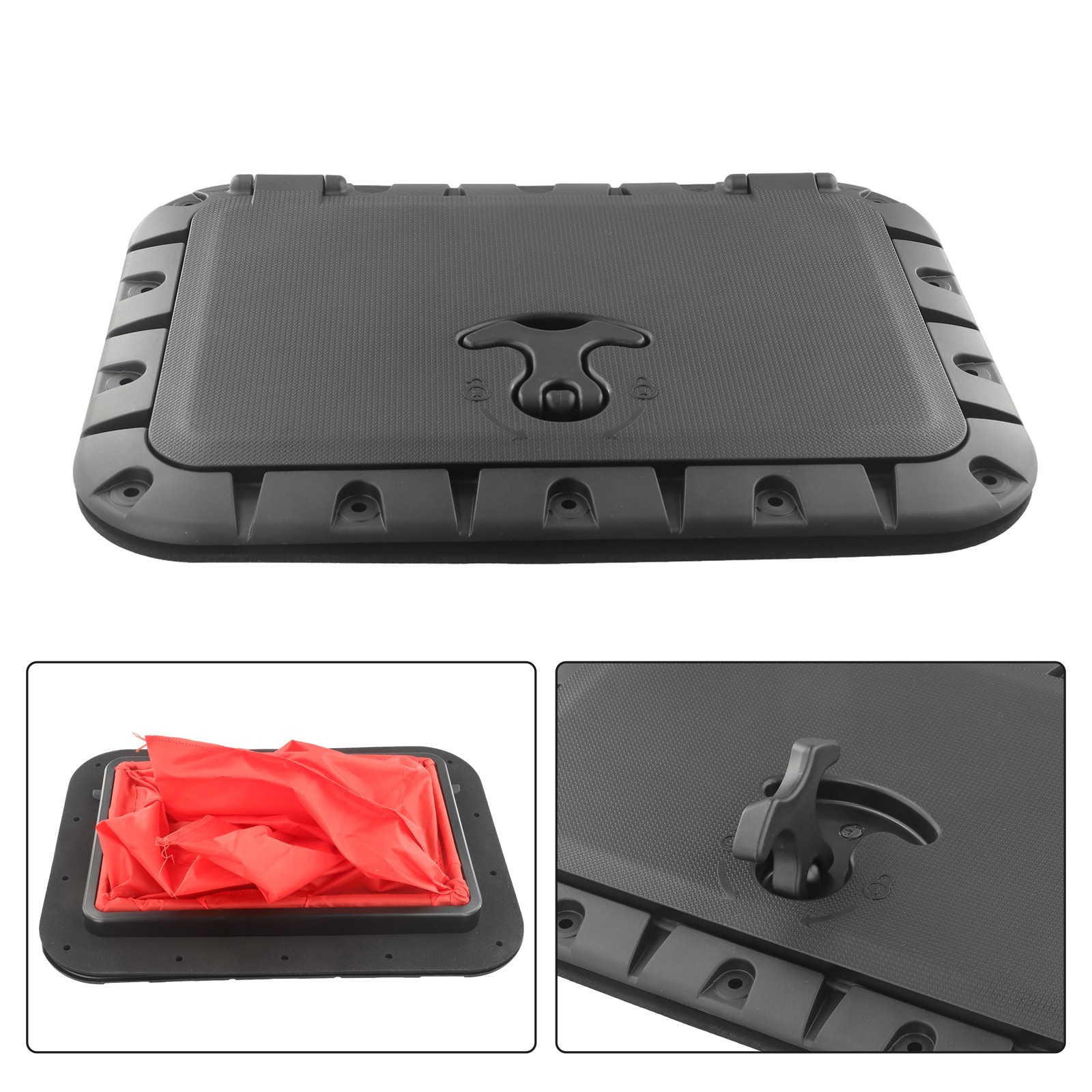 1piece Marine Deck Plate Square Hatch for pull Out Handle Hatch For