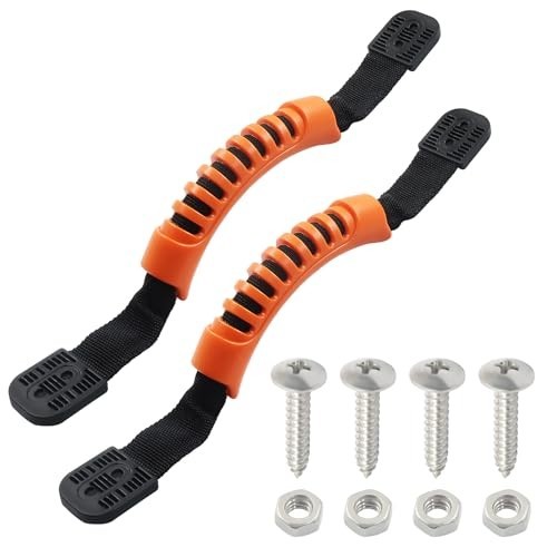 Kayak Carry Handle Replacement 2 Pack Universal Two Hole Grab Handles Black