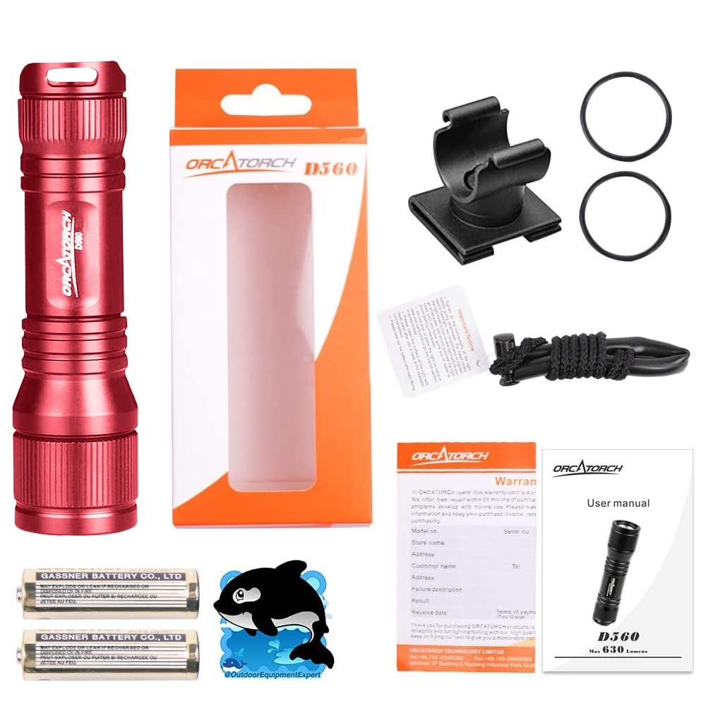 D560 Mini Scuba Dive Light Headlamp 650 Lumen Mask Diving Flashlight with 360…