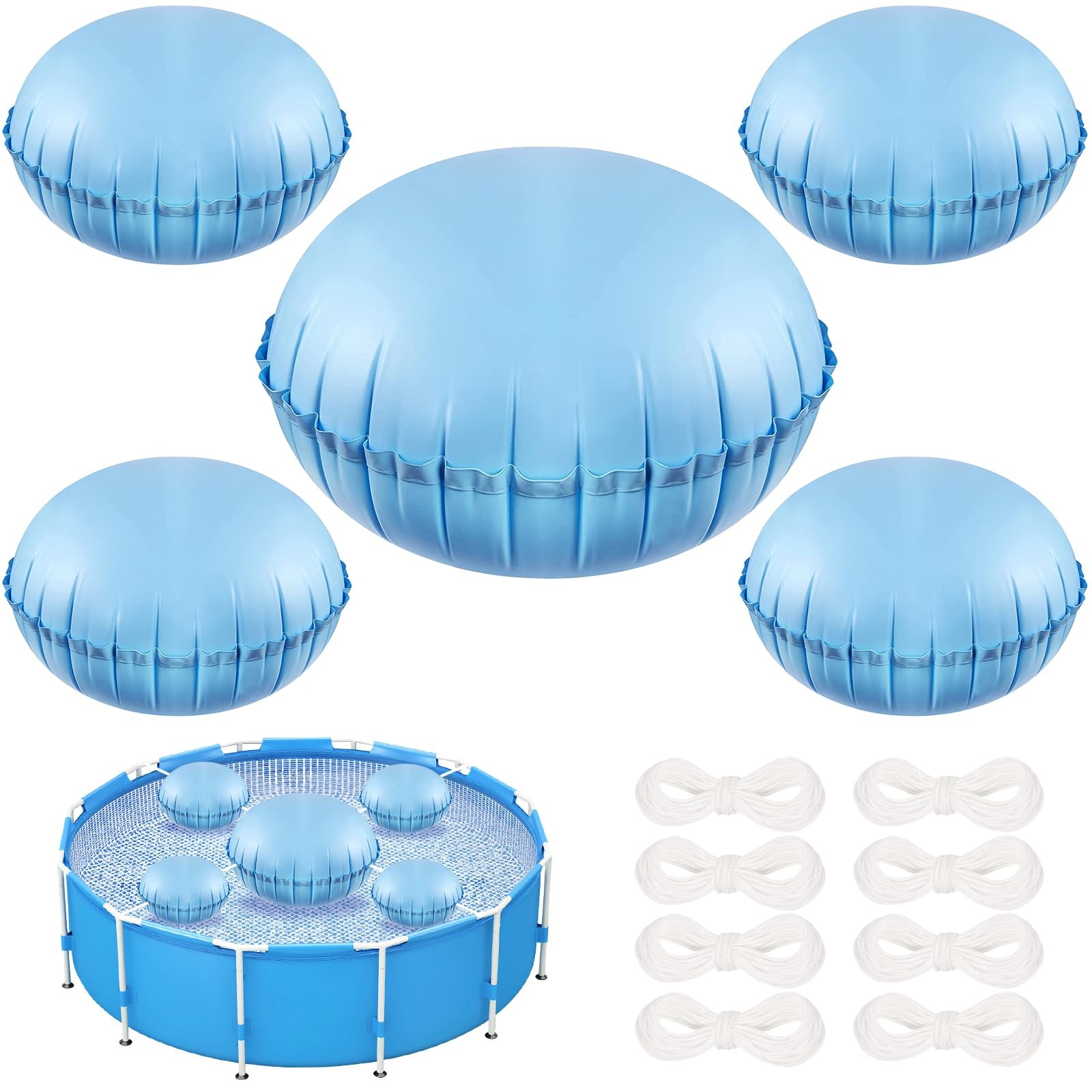 4+1 Combined Pool Pillows, Pool Air Pillow, Inflatable Pool Pillows for Above…