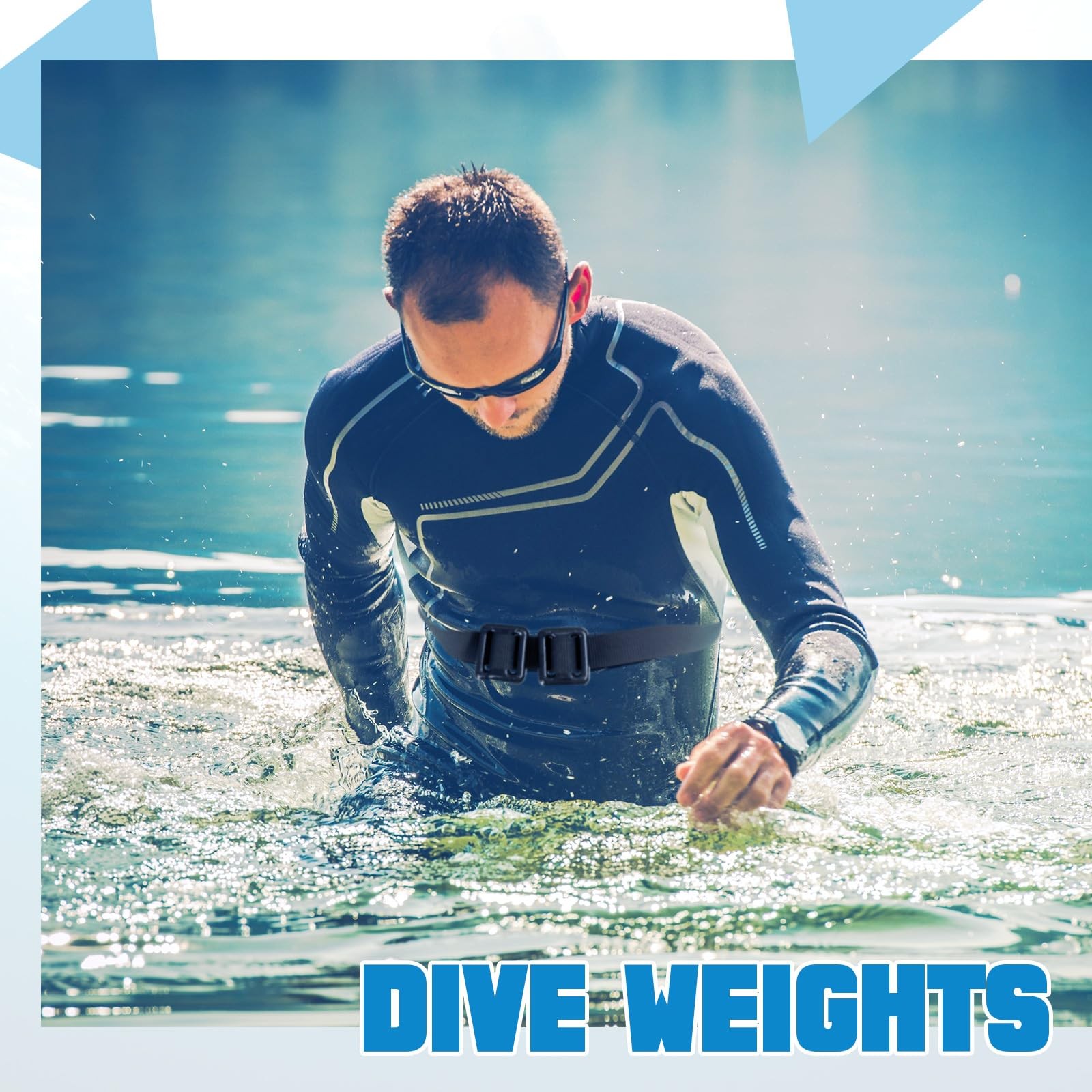Tellegloww 4 Pcs 3.3 Lb Dive Weights Belt For Scuba Diving Coated Dive Weights