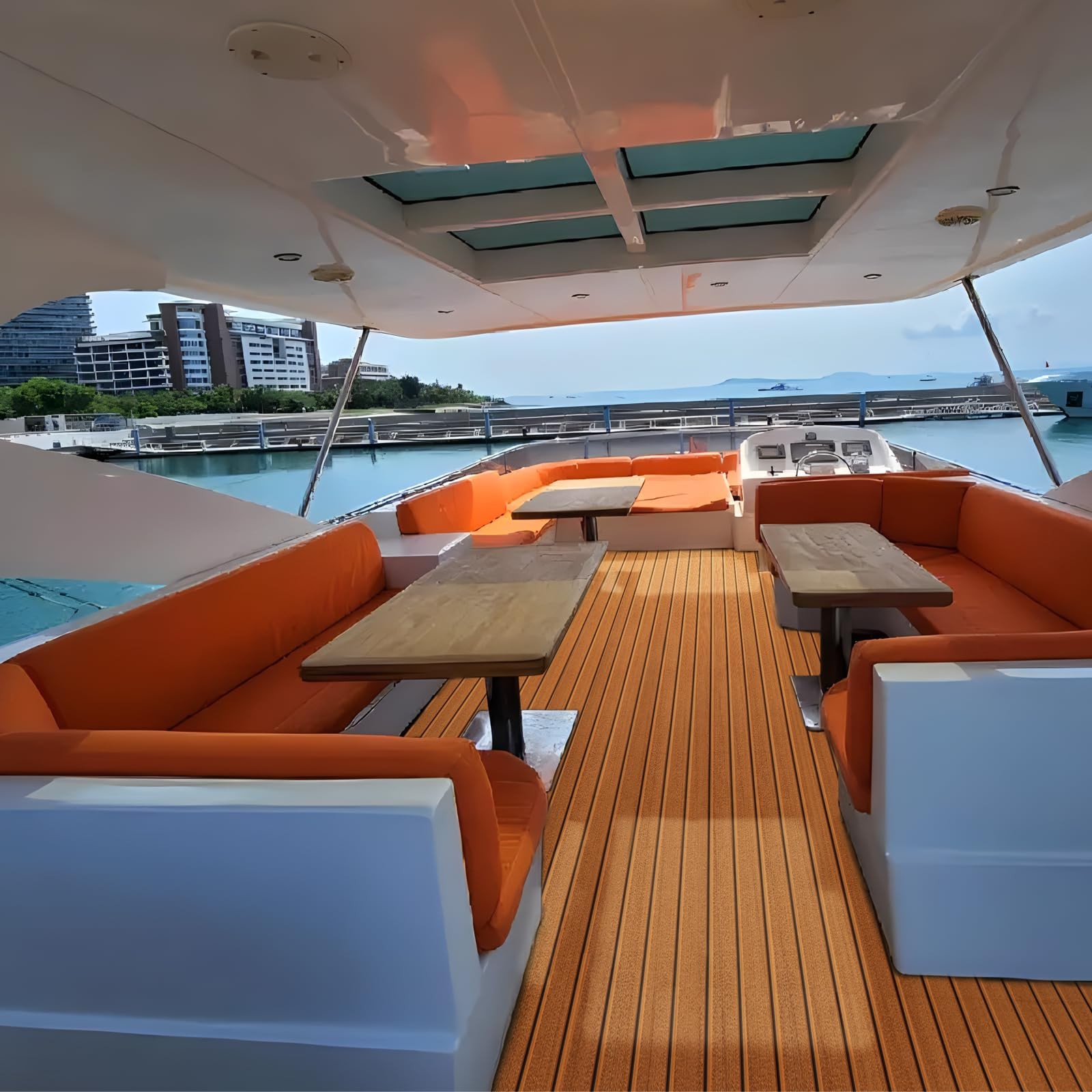 Boat Flooring EVA Foam Decking Sheet Faux Teak Marine Mat NonSlip Boat Carpet…