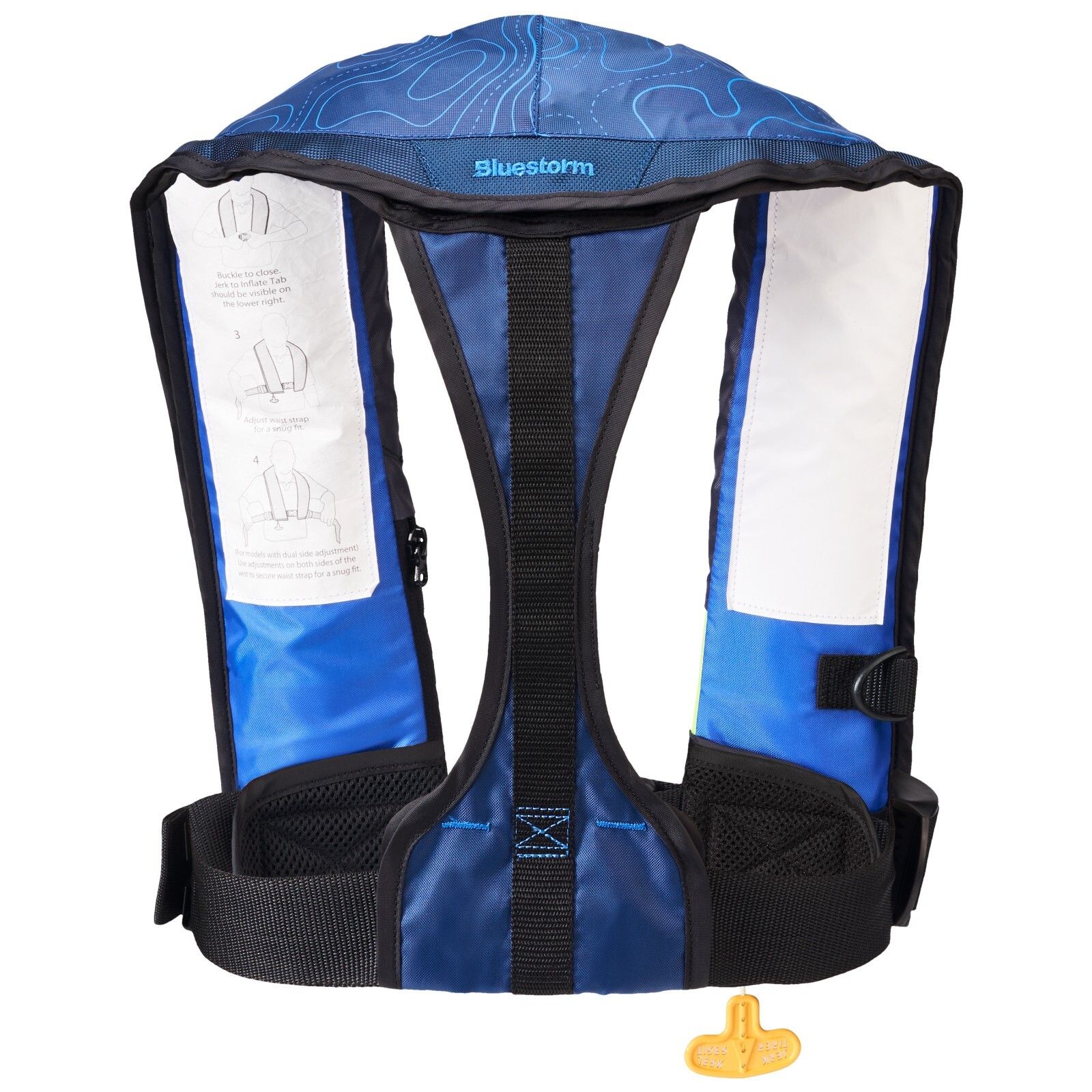 Bluestorm Stratus 35 Inflatable Life Jacket USCG Approved Type 2 PFD, Navy Blue