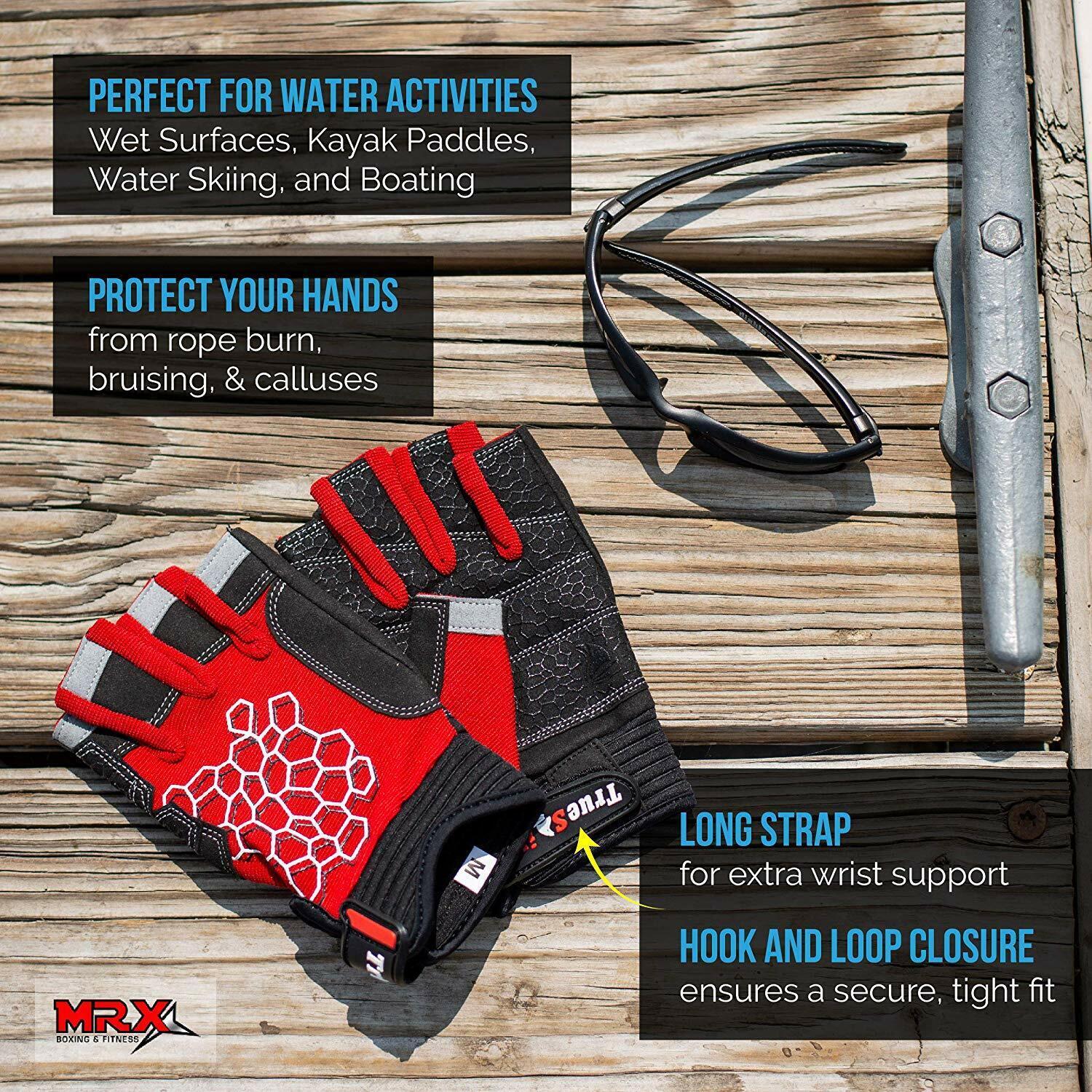 Amara Sailing Gloves Sticky Palm Grip Cut Finger Glove Yachting Kayak Dinghy