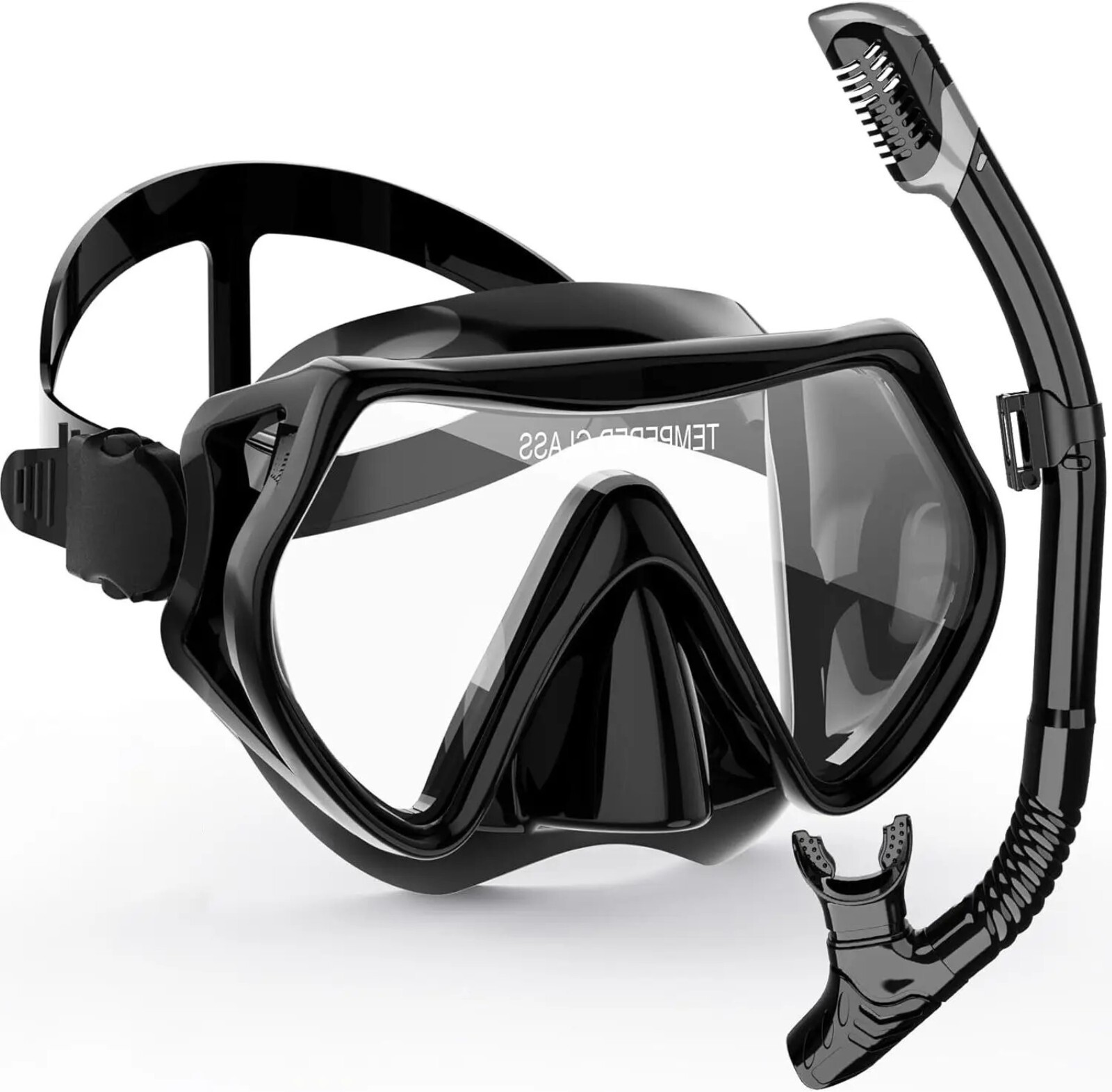 Adult Tempered Glass Diving Set Scuba Anti-Fog Goggles and Snorkeling Mask Tube
